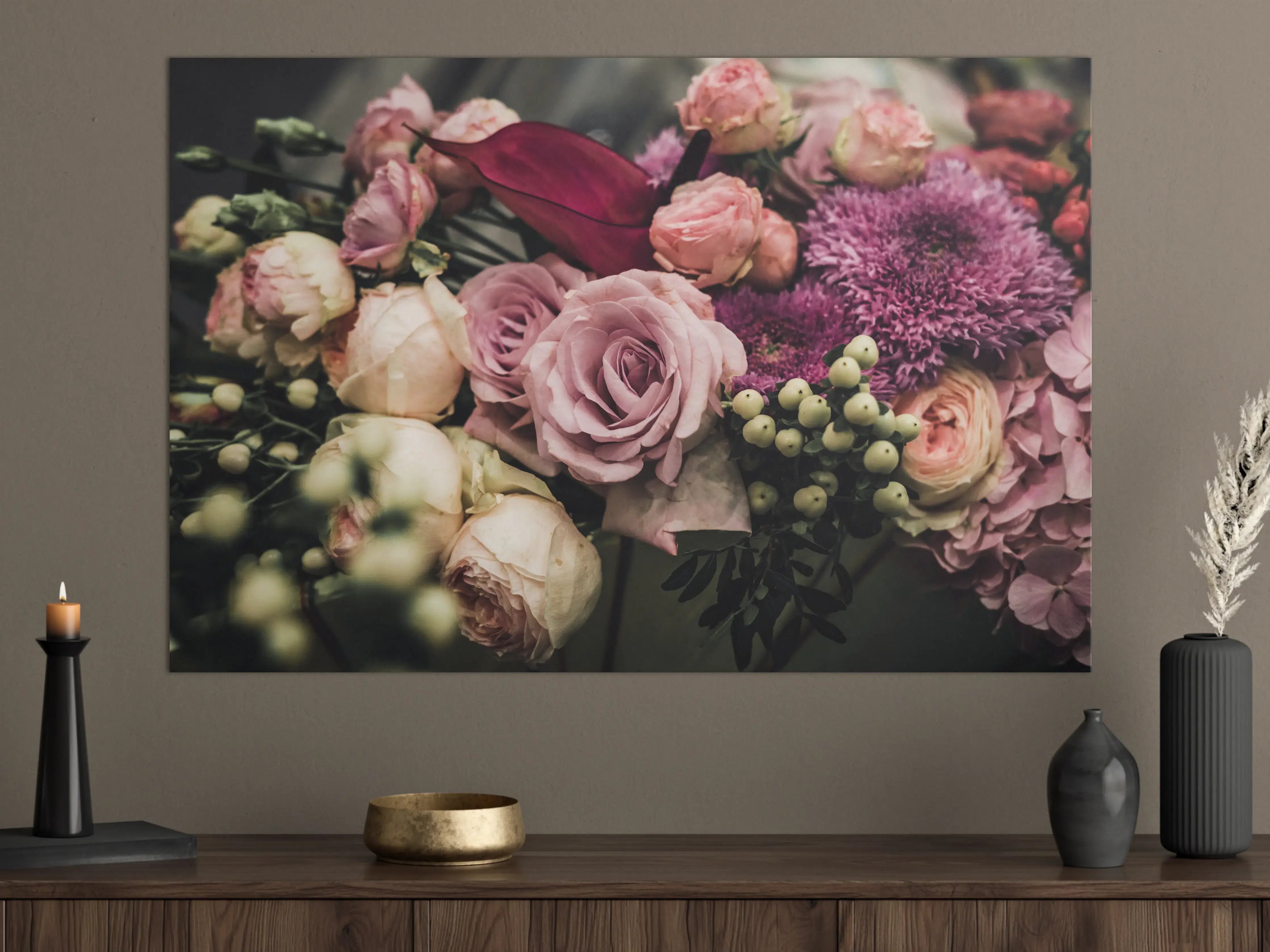 Große Wandbilder - Buntes Blumenbouquet