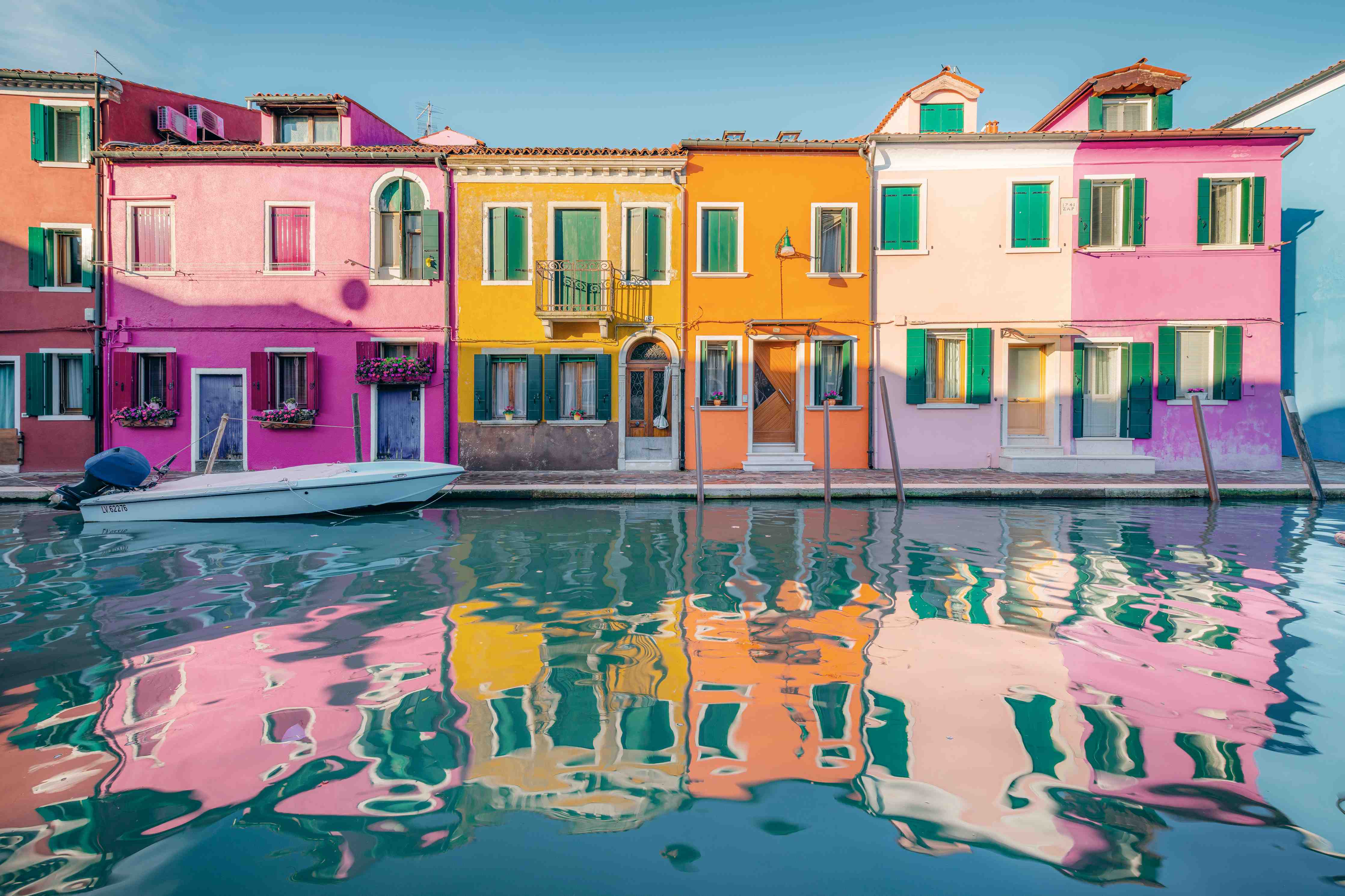 Große Wandbilder-Buntes Burano Venedig Kanal