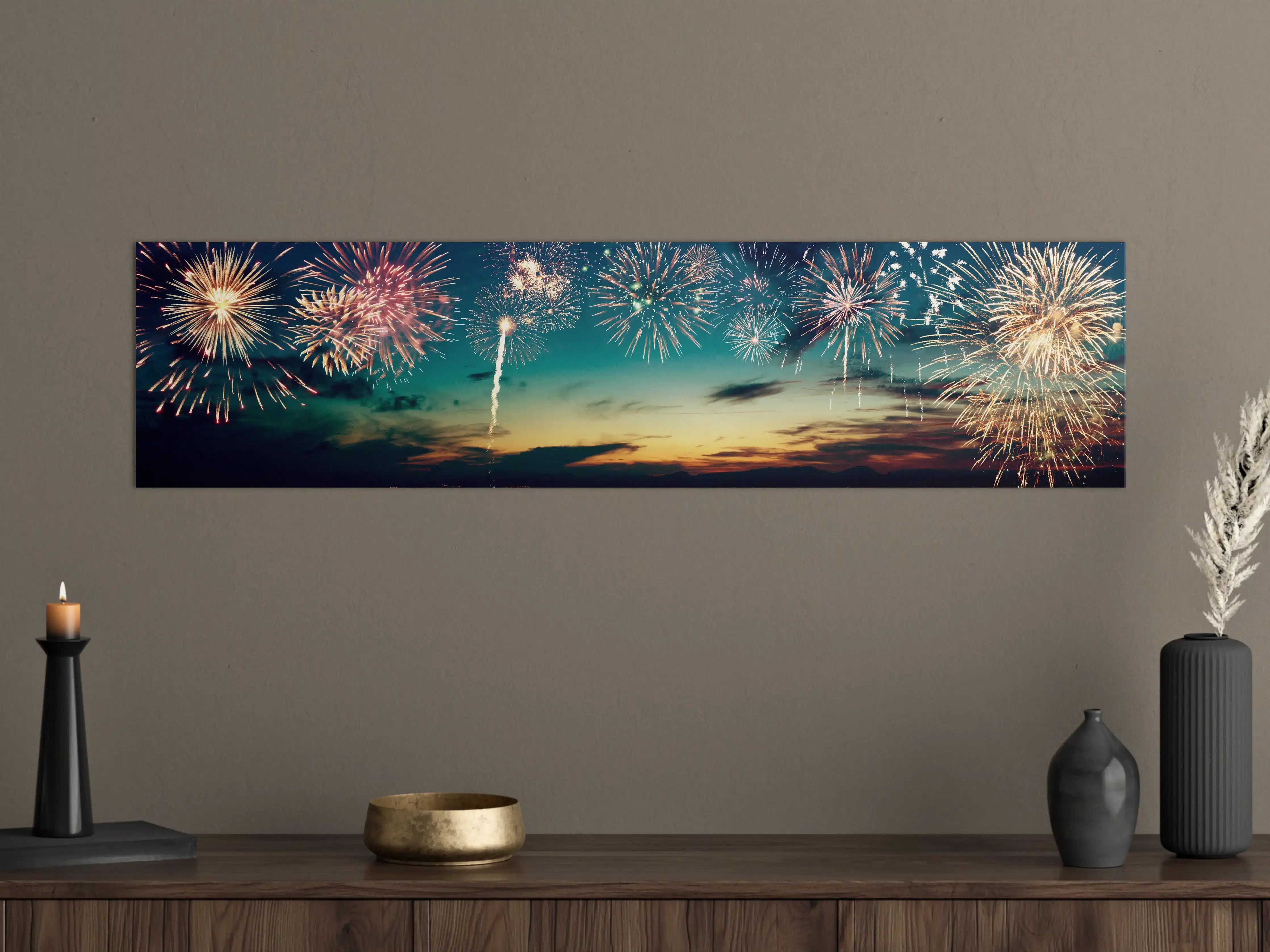 Große Wandbilder - Buntes Feuerwerk Himmelsspektakel