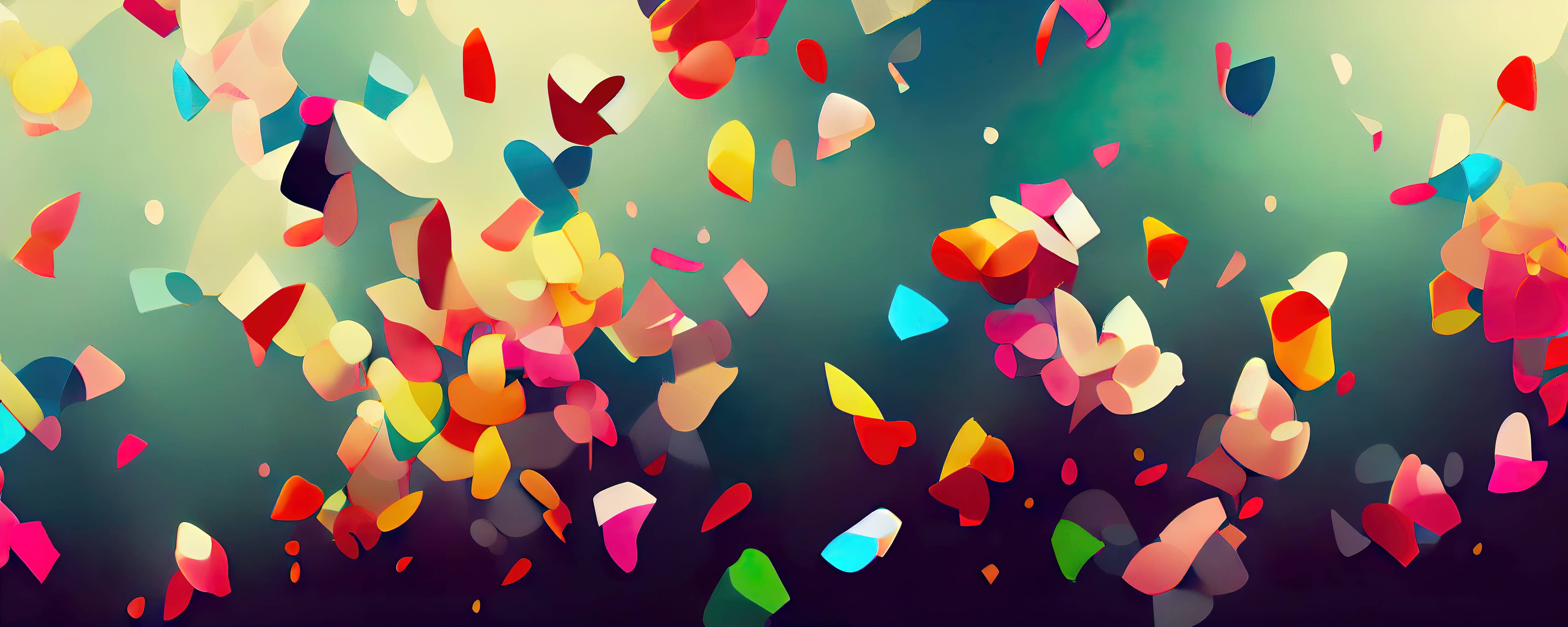 Große Wandbilder-Buntes Konfetti Wallpaper