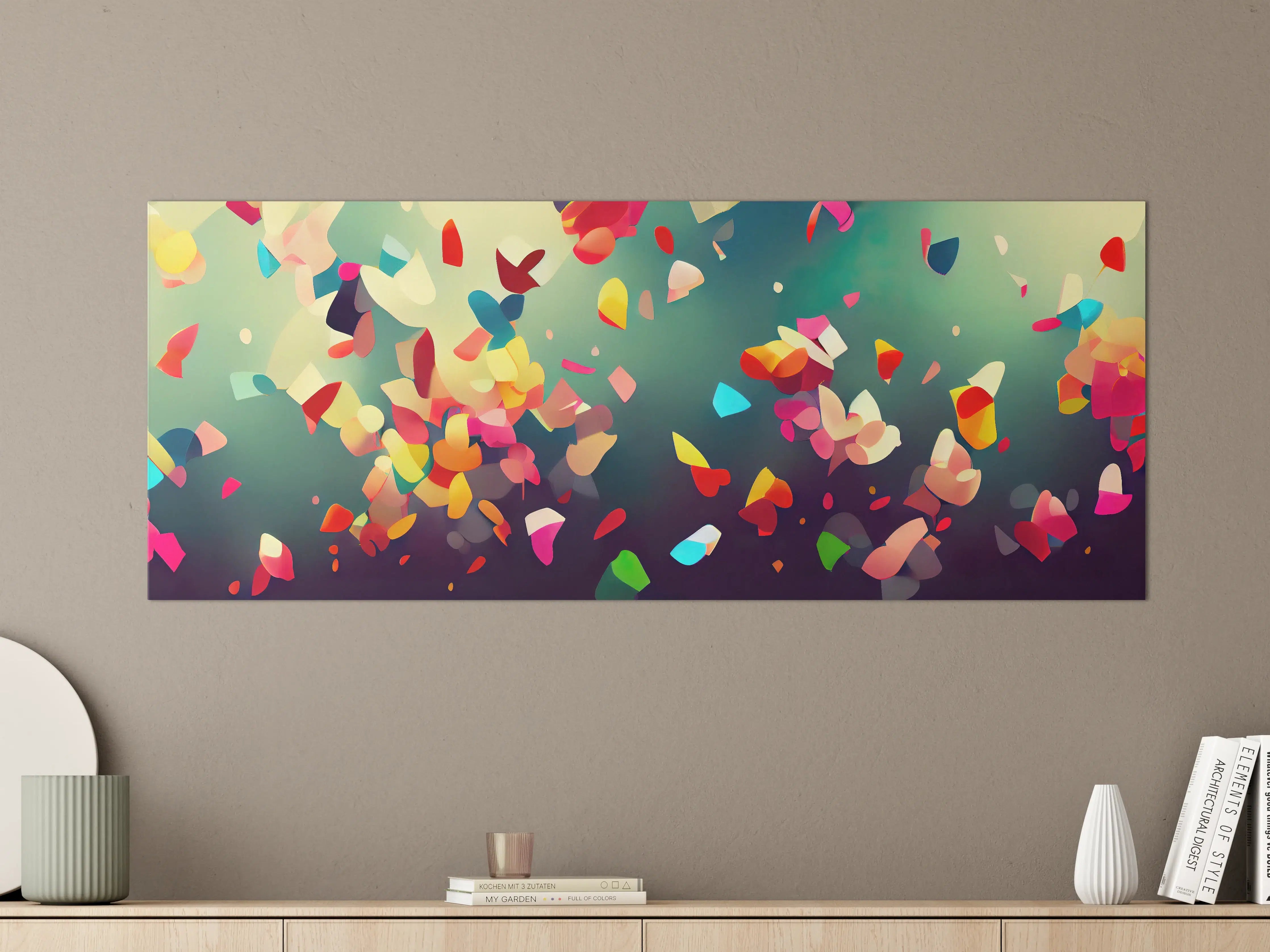 Große Wandbilder - Buntes Konfetti Wallpaper