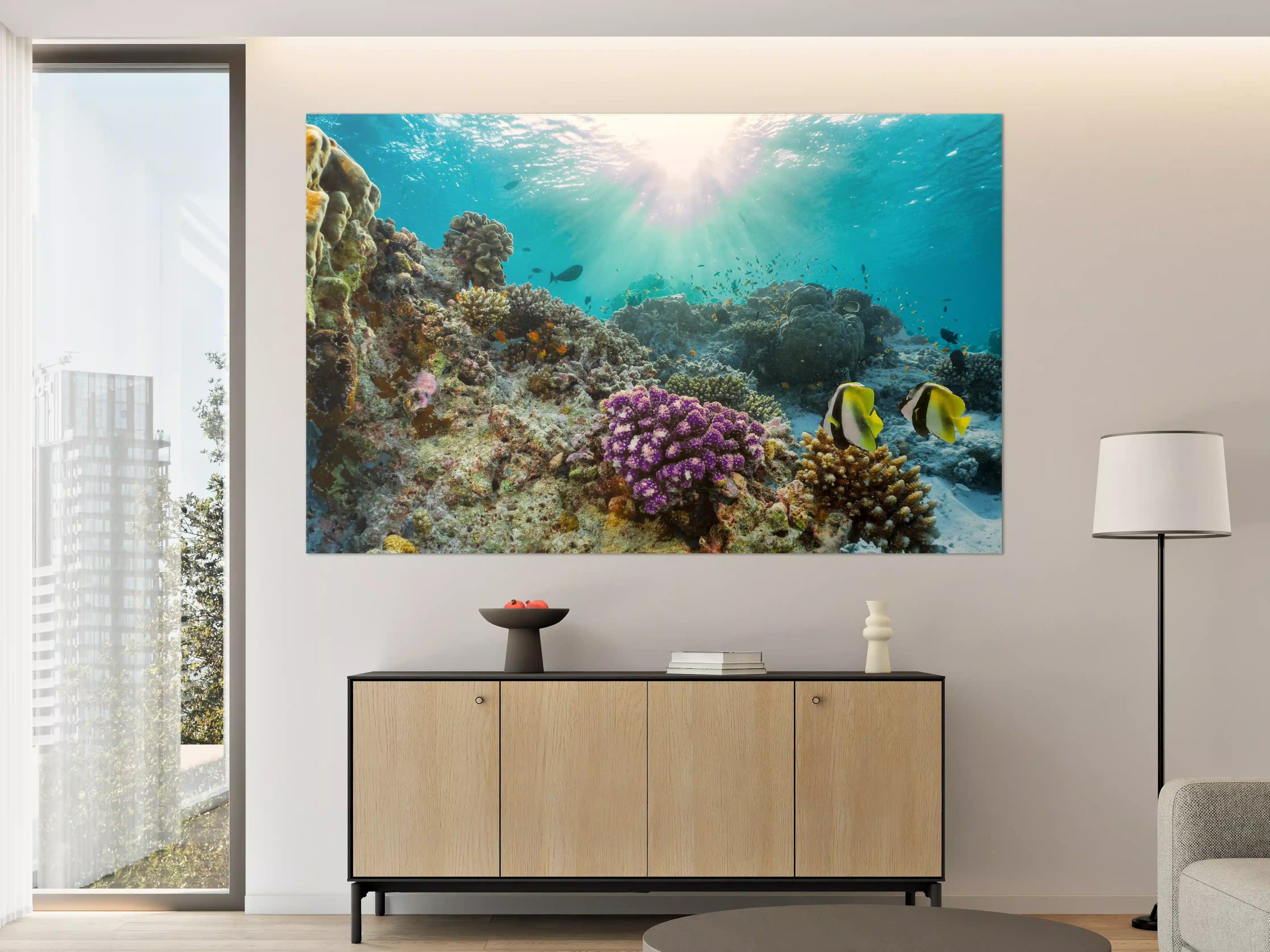 Große Wandbilder - Buntes Korallenriff in den Malediven