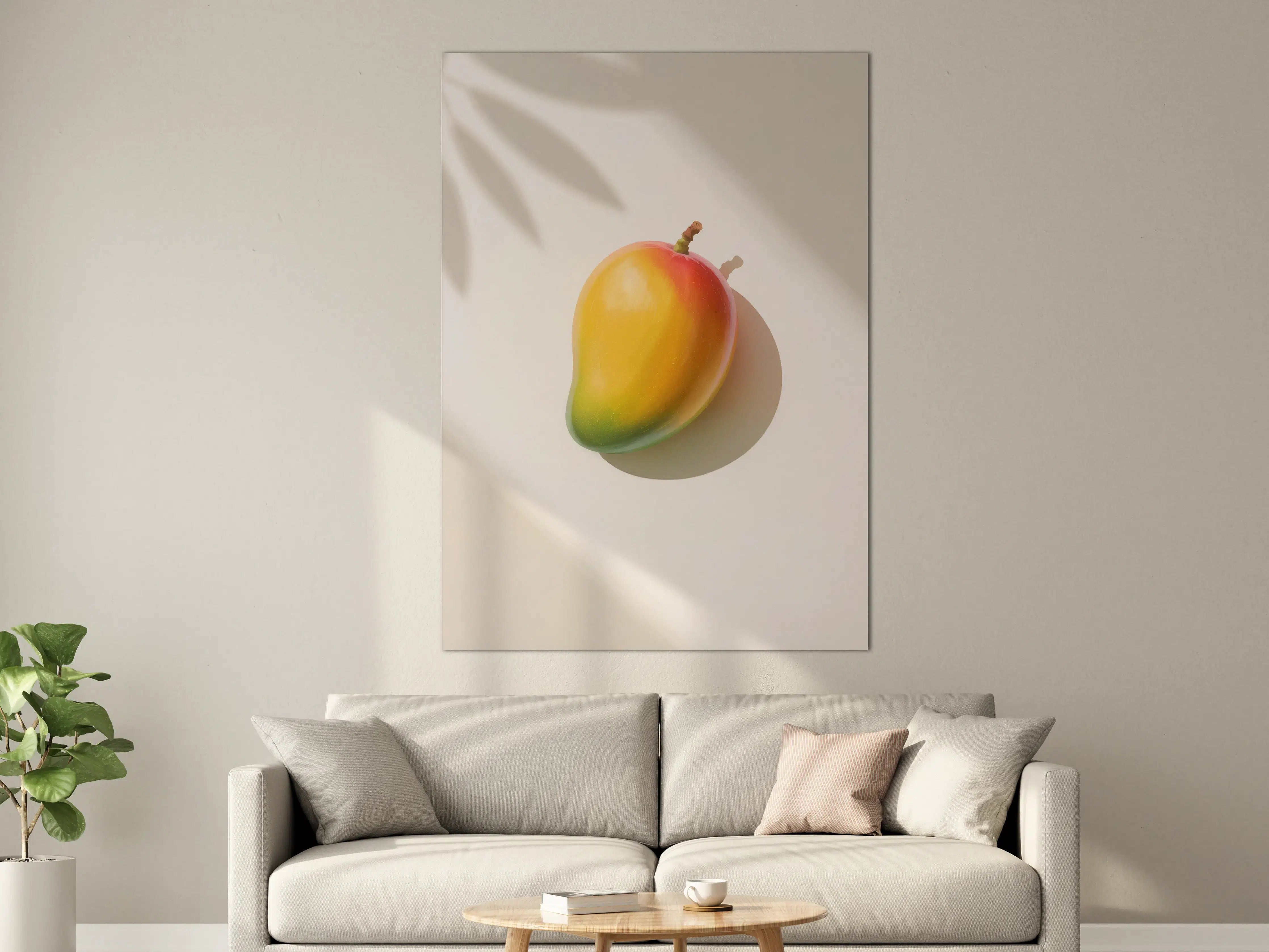 Große Wandbilder - Buntes Mango-Bild in sanftem Licht