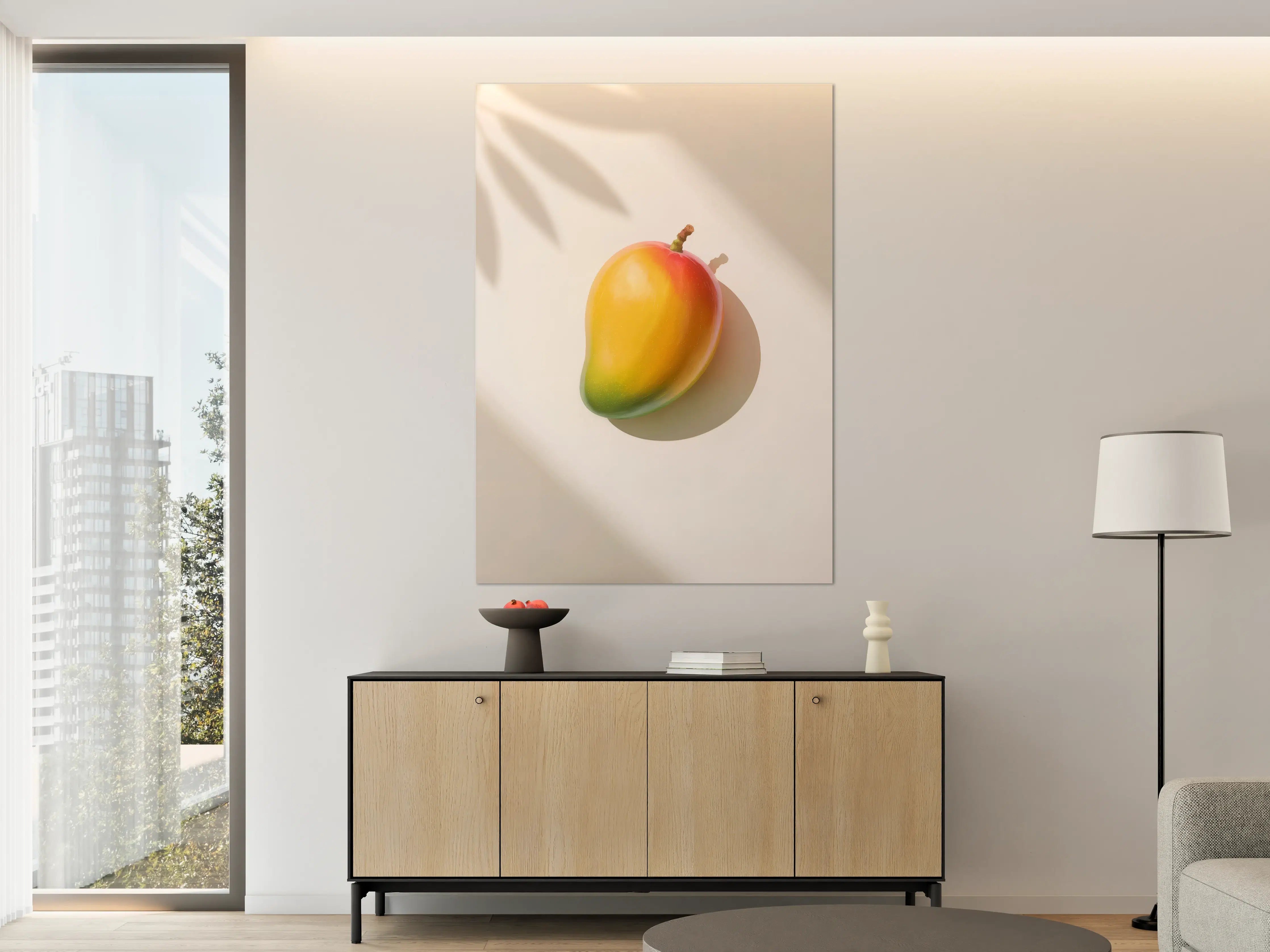Große Wandbilder - Buntes Mango-Bild in sanftem Licht