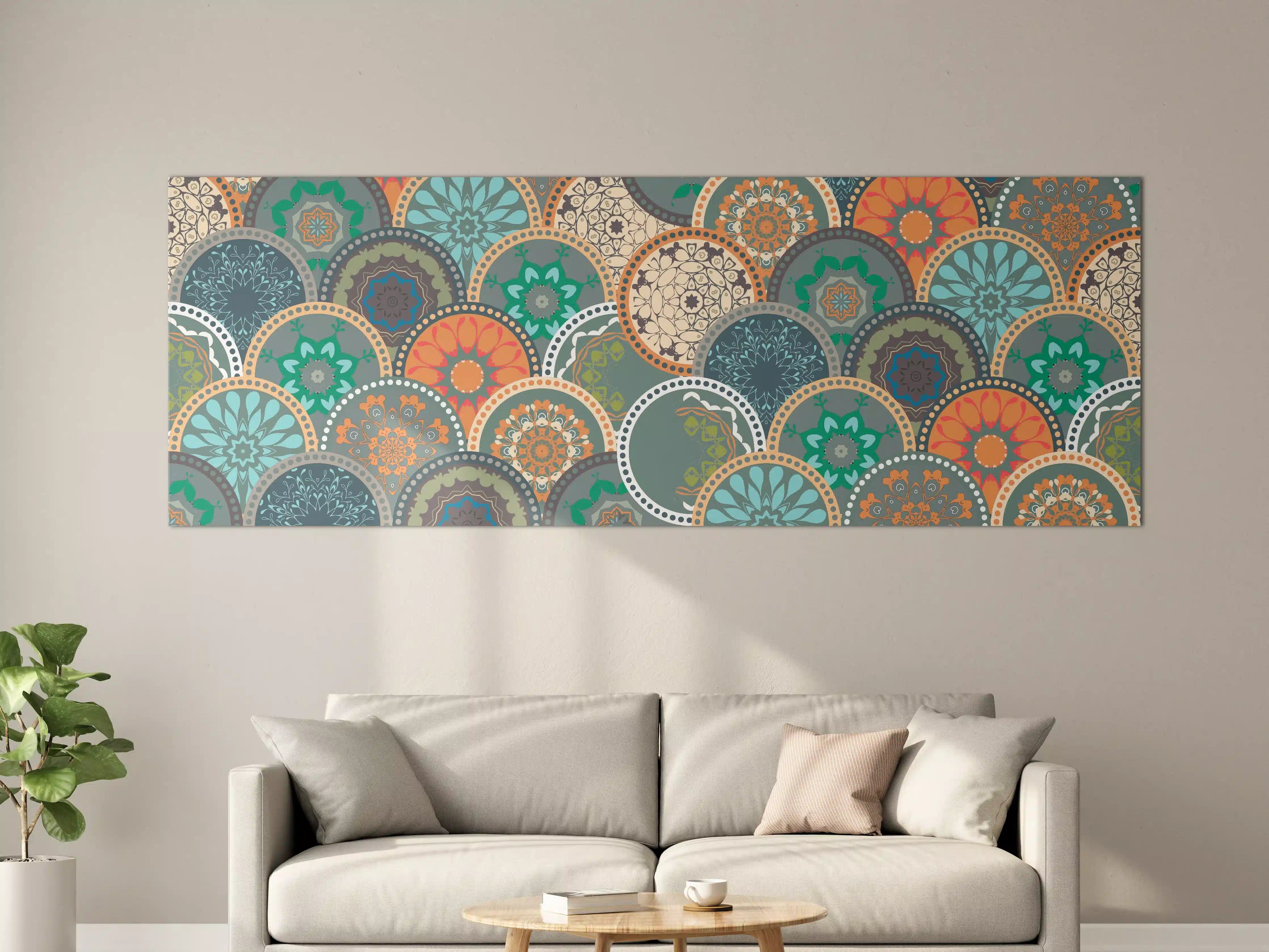 Große Wandbilder - Buntes Muster Mandala Design