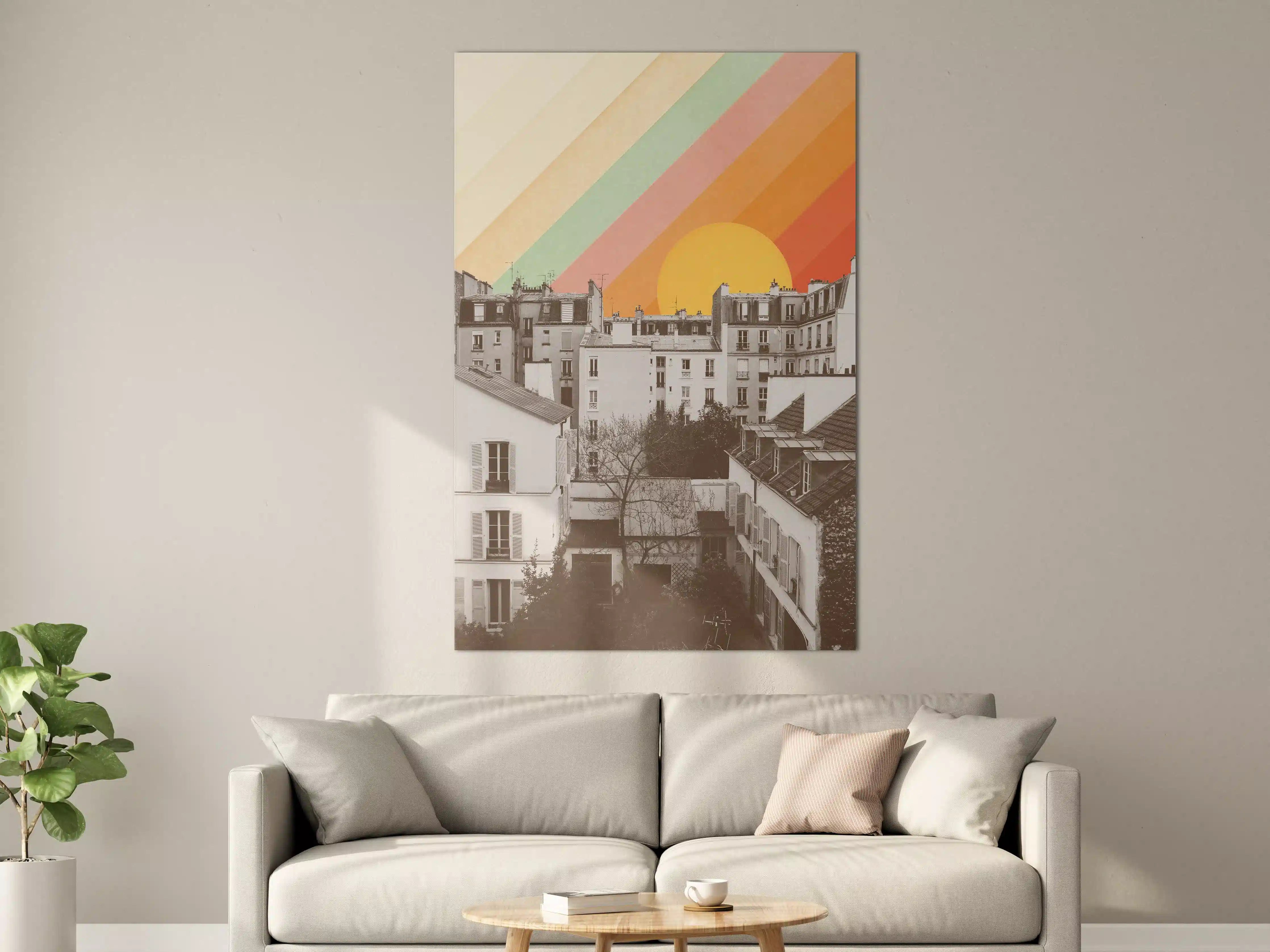 Große Wandbilder - Buntes Paris Schwarz-Weiß