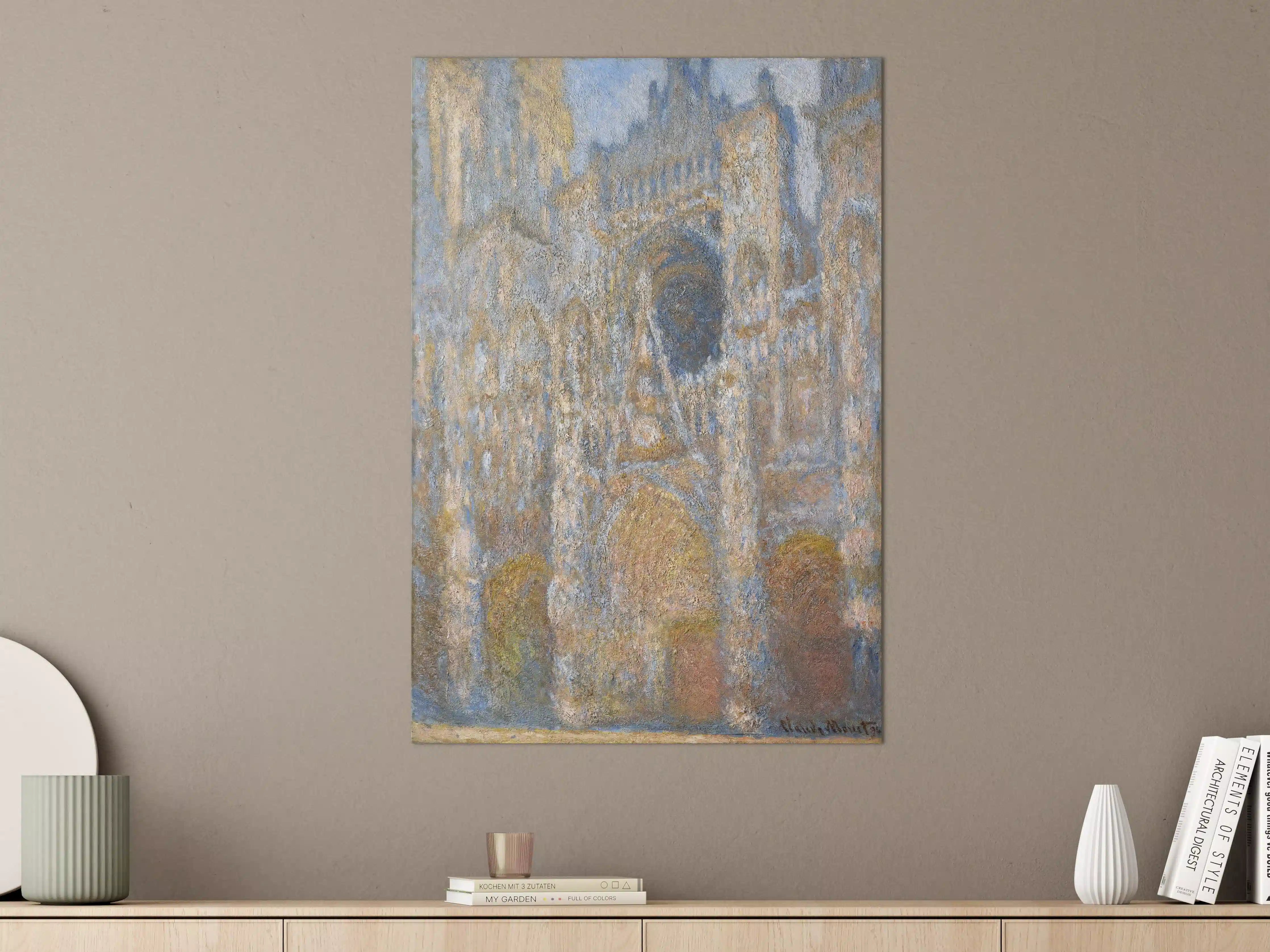 Große Wandbilder - Buntes impressionistisches Stadtbild, blaue und gelbe Töne