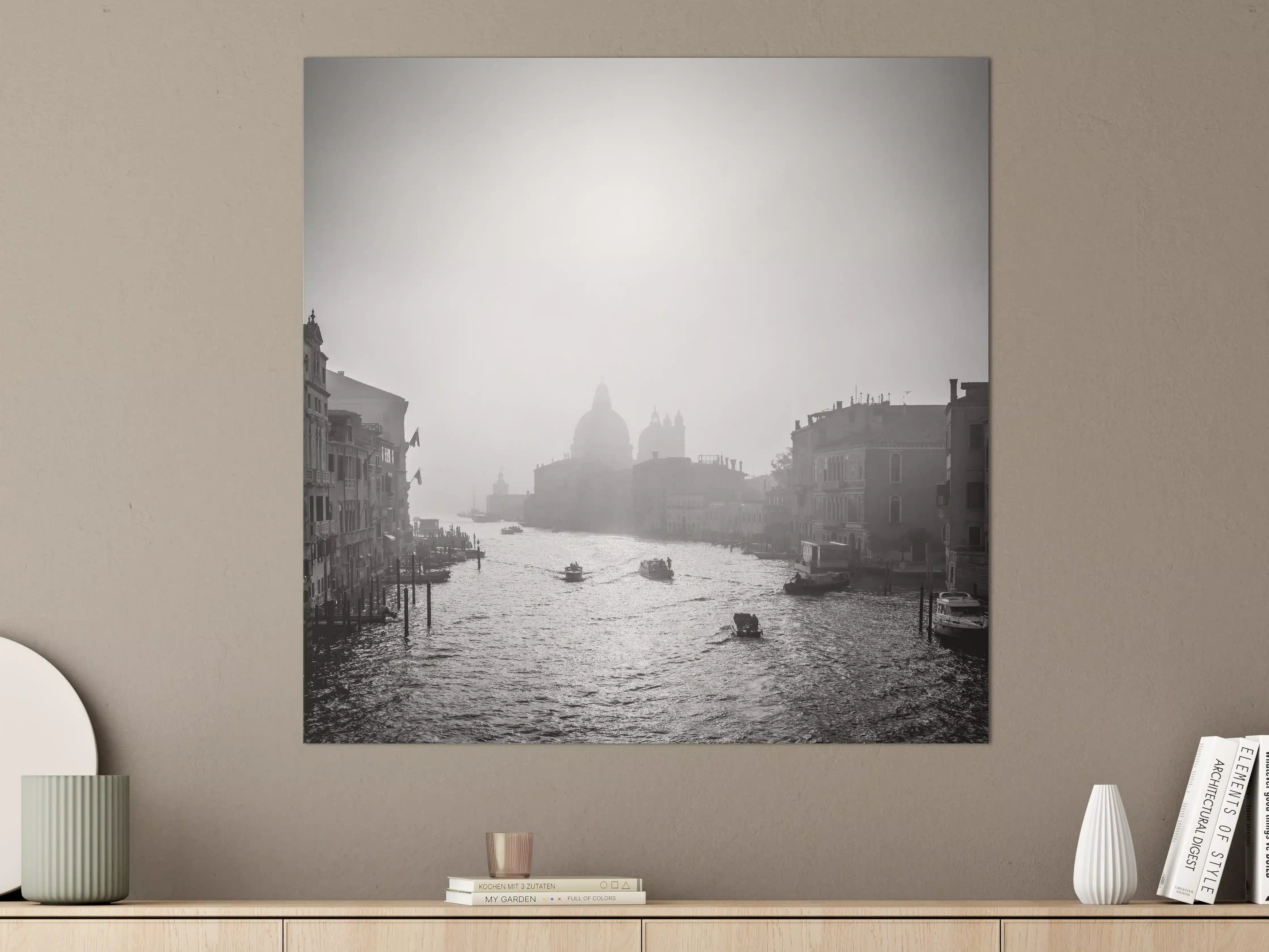 Große Wandbilder - Canal Grande in Schwarz-weiß