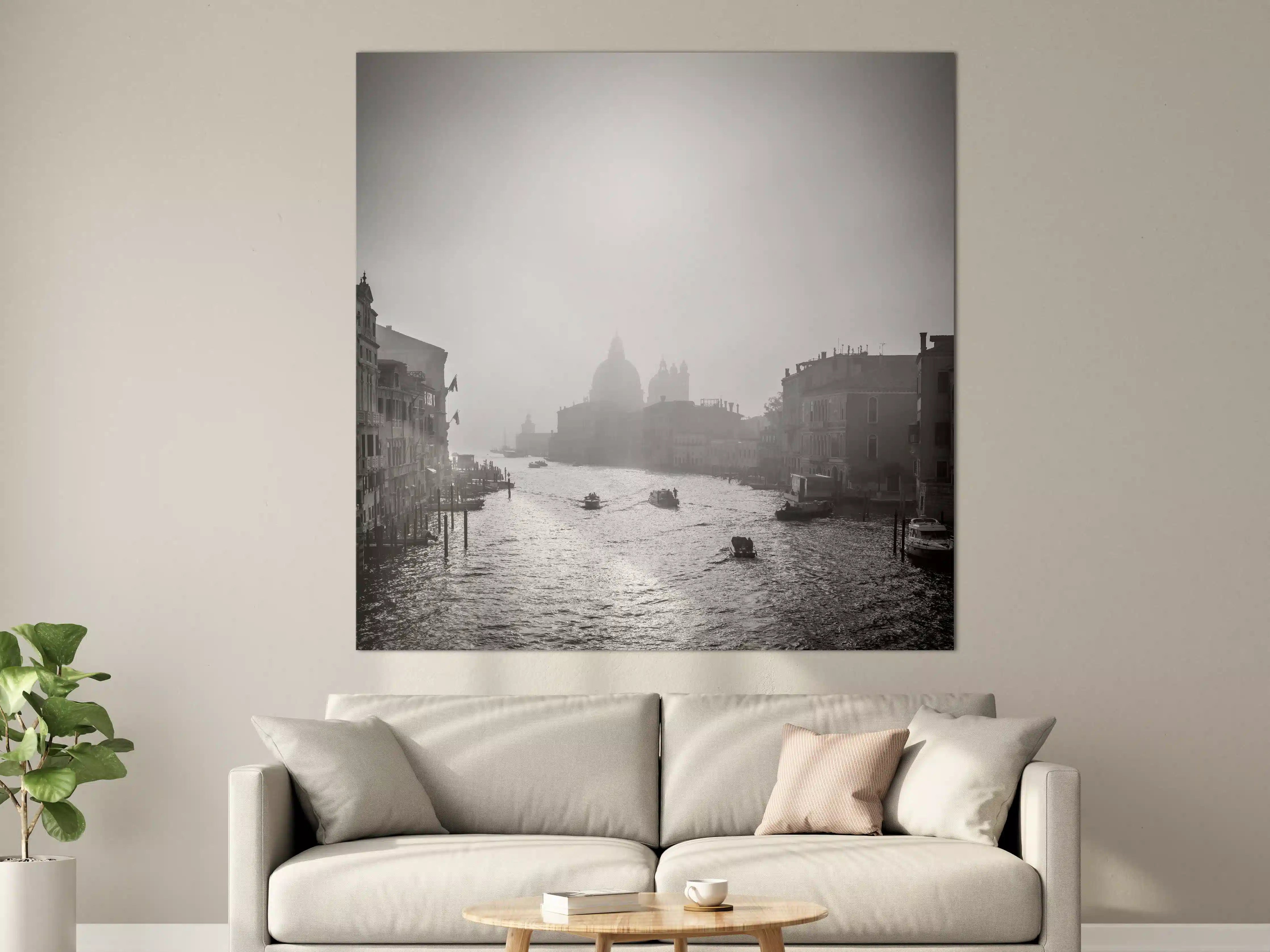 Große Wandbilder - Canal Grande in Schwarz-weiß