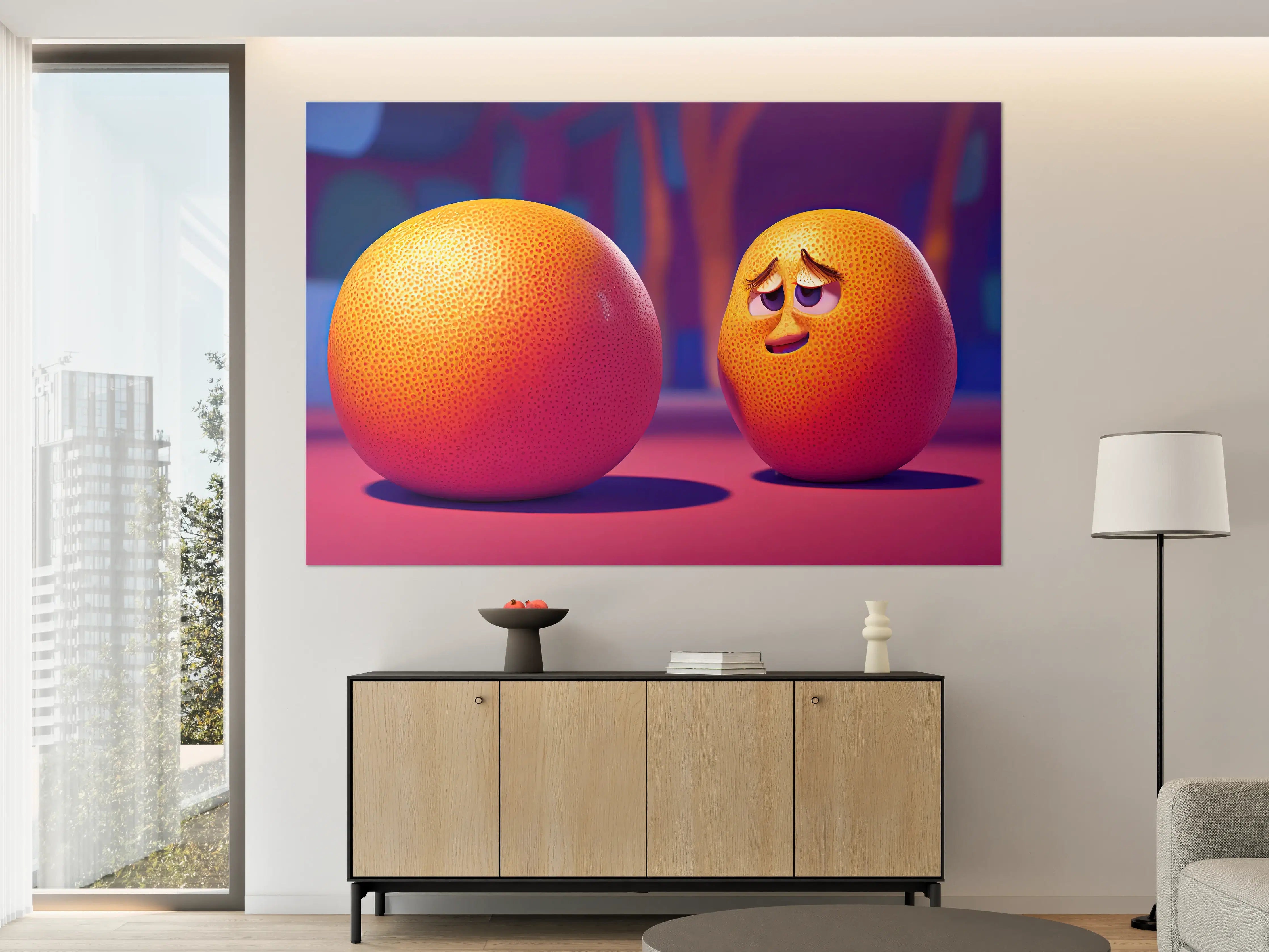 Große Wandbilder - Cartoon Orangen