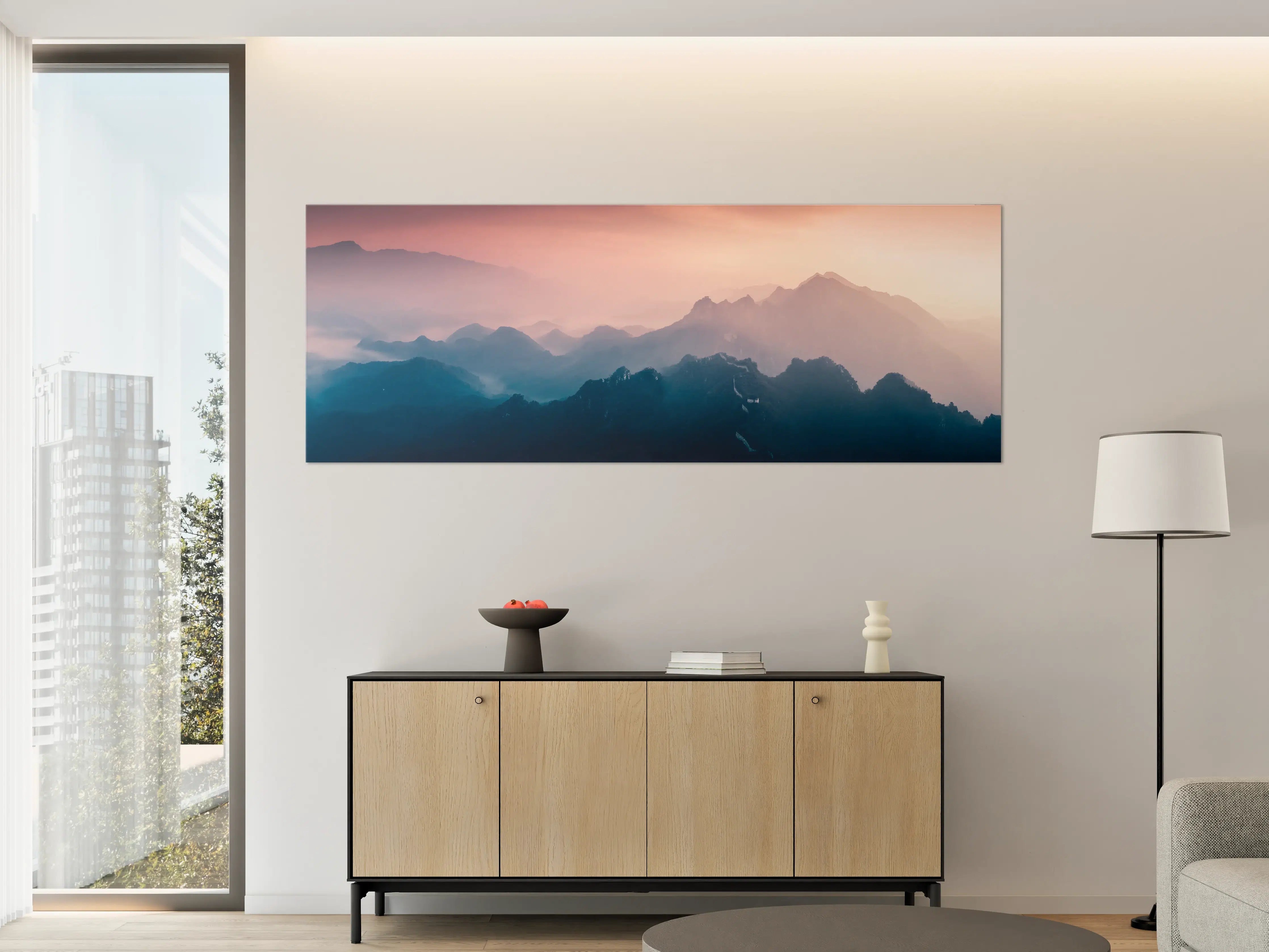 Große Wandbilder - Chinesiche Mauer bei Sonnenuntergang