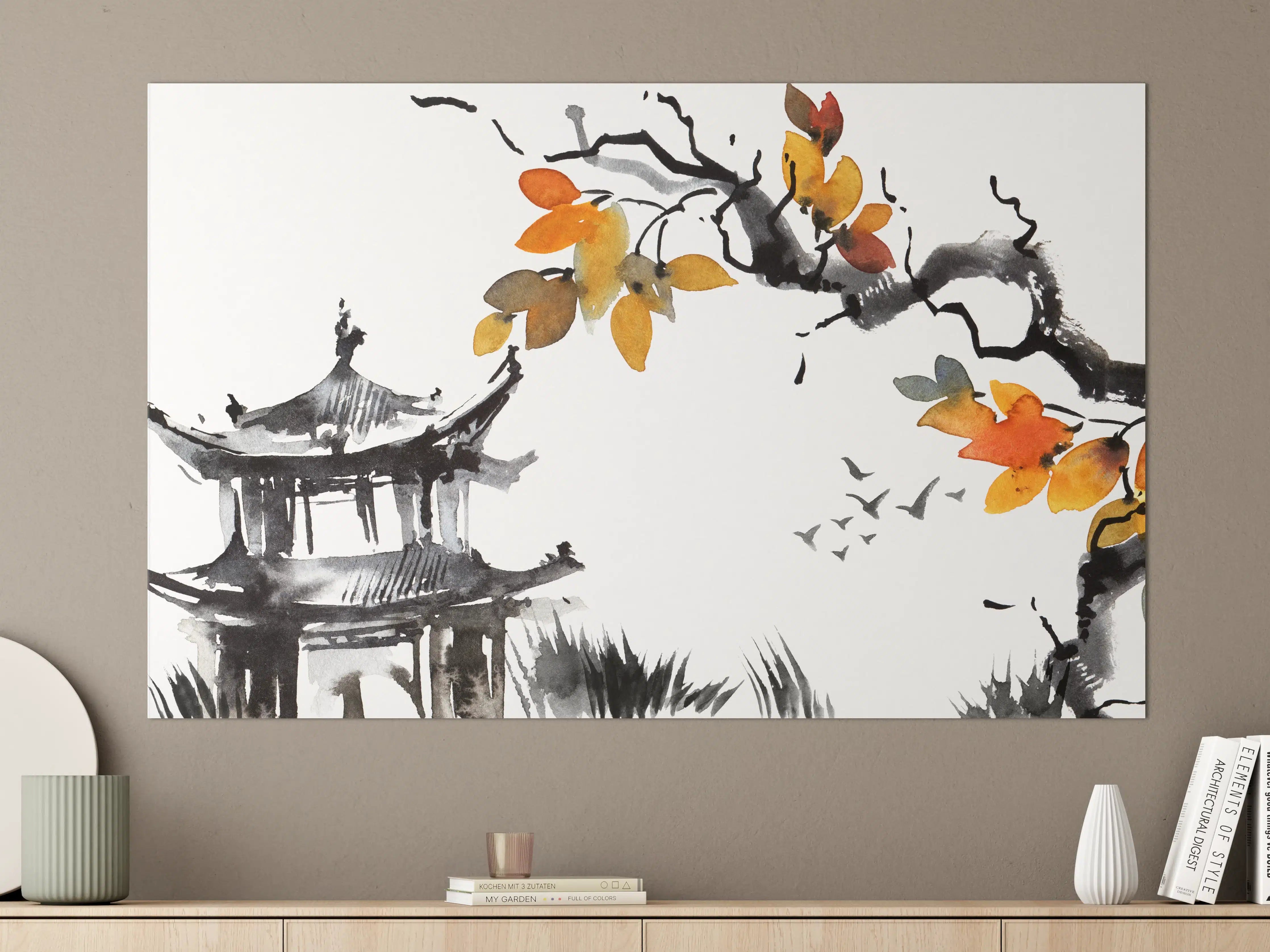 Große Wandbilder - Chinesische Landschaft - Aquarell