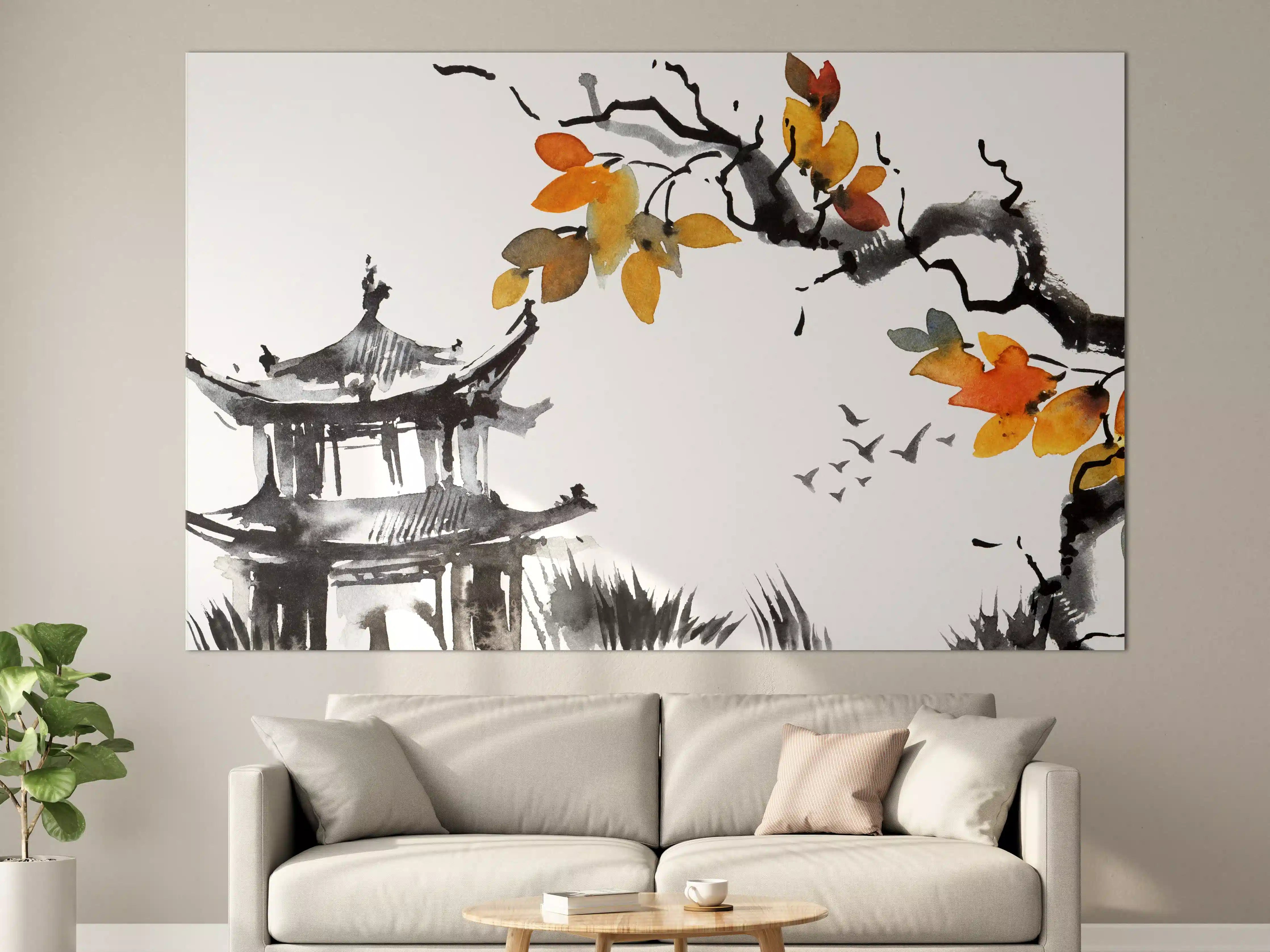 Große Wandbilder - Chinesische Landschaft - Aquarell