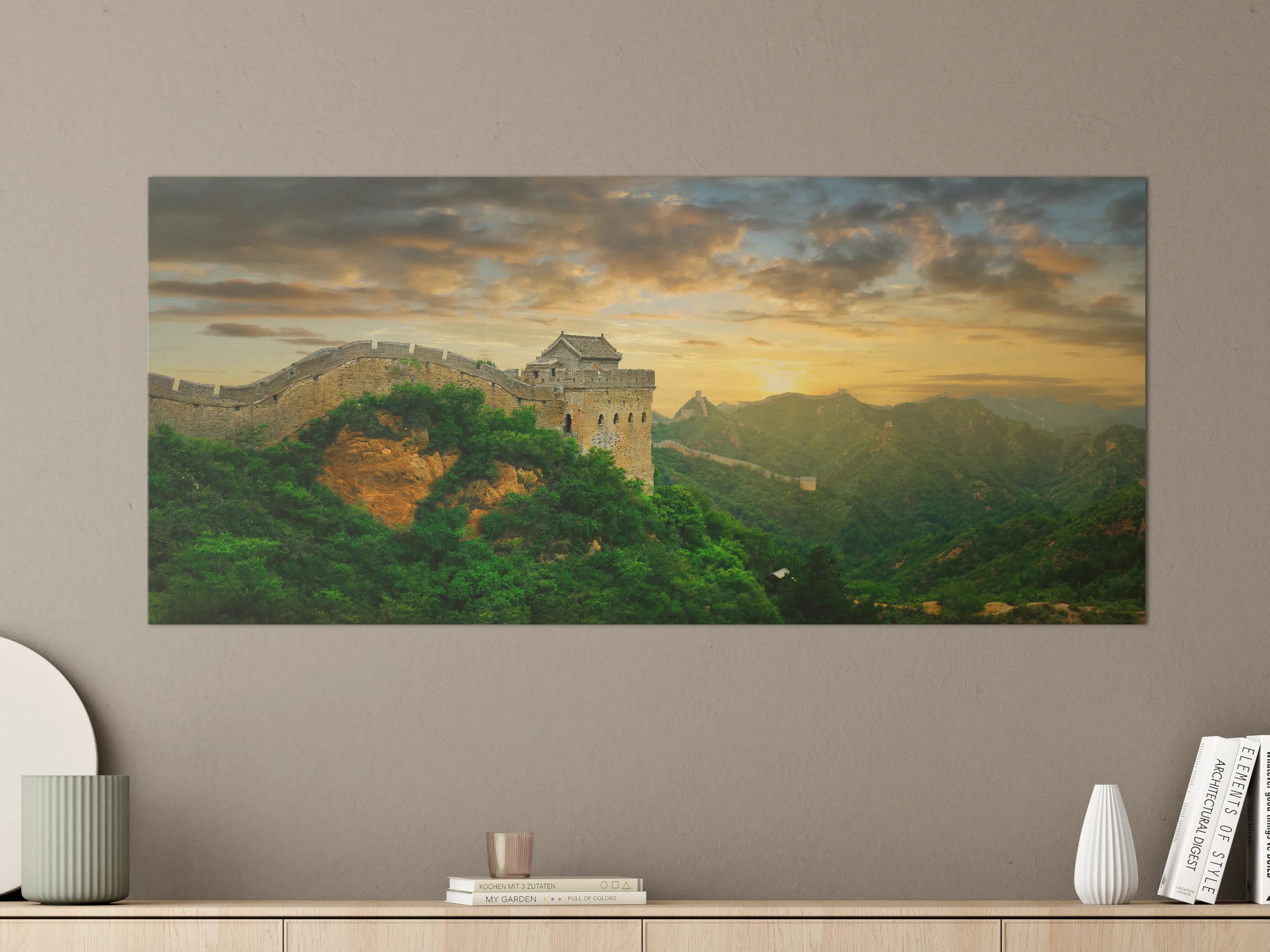 Große Wandbilder - Chinesische Mauer Zeitlose Schönheit im Abendlicht