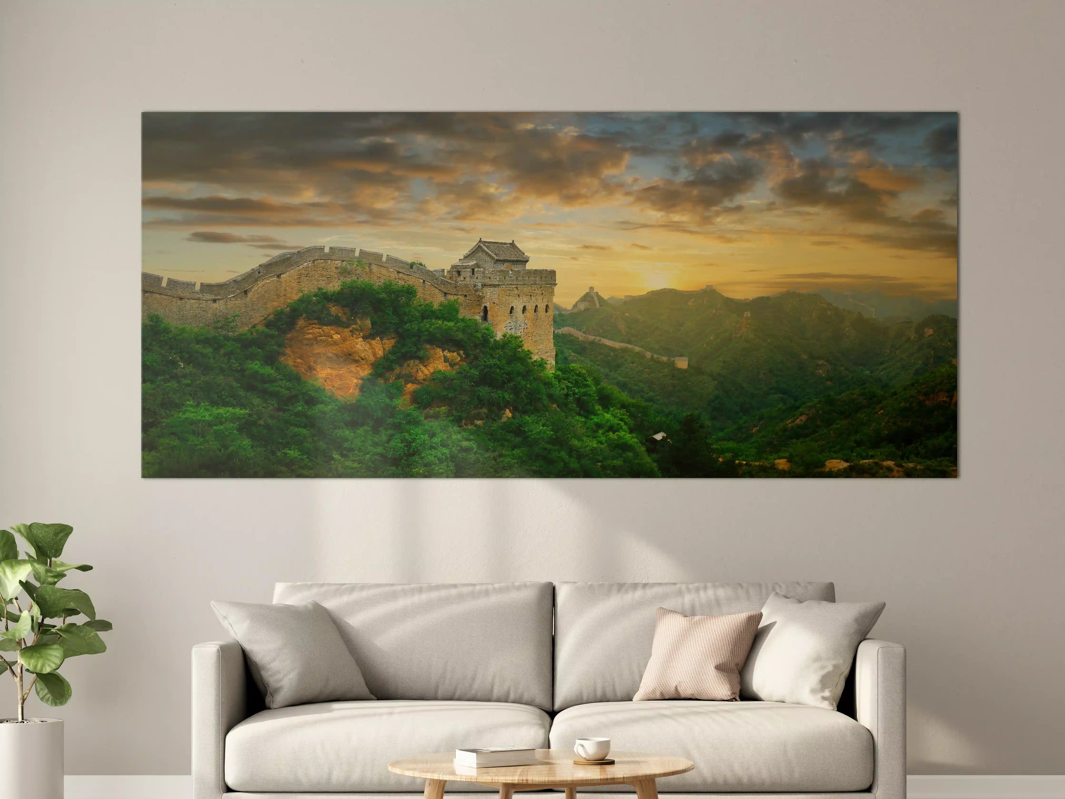 Große Wandbilder - Chinesische Mauer Zeitlose Schönheit im Abendlicht