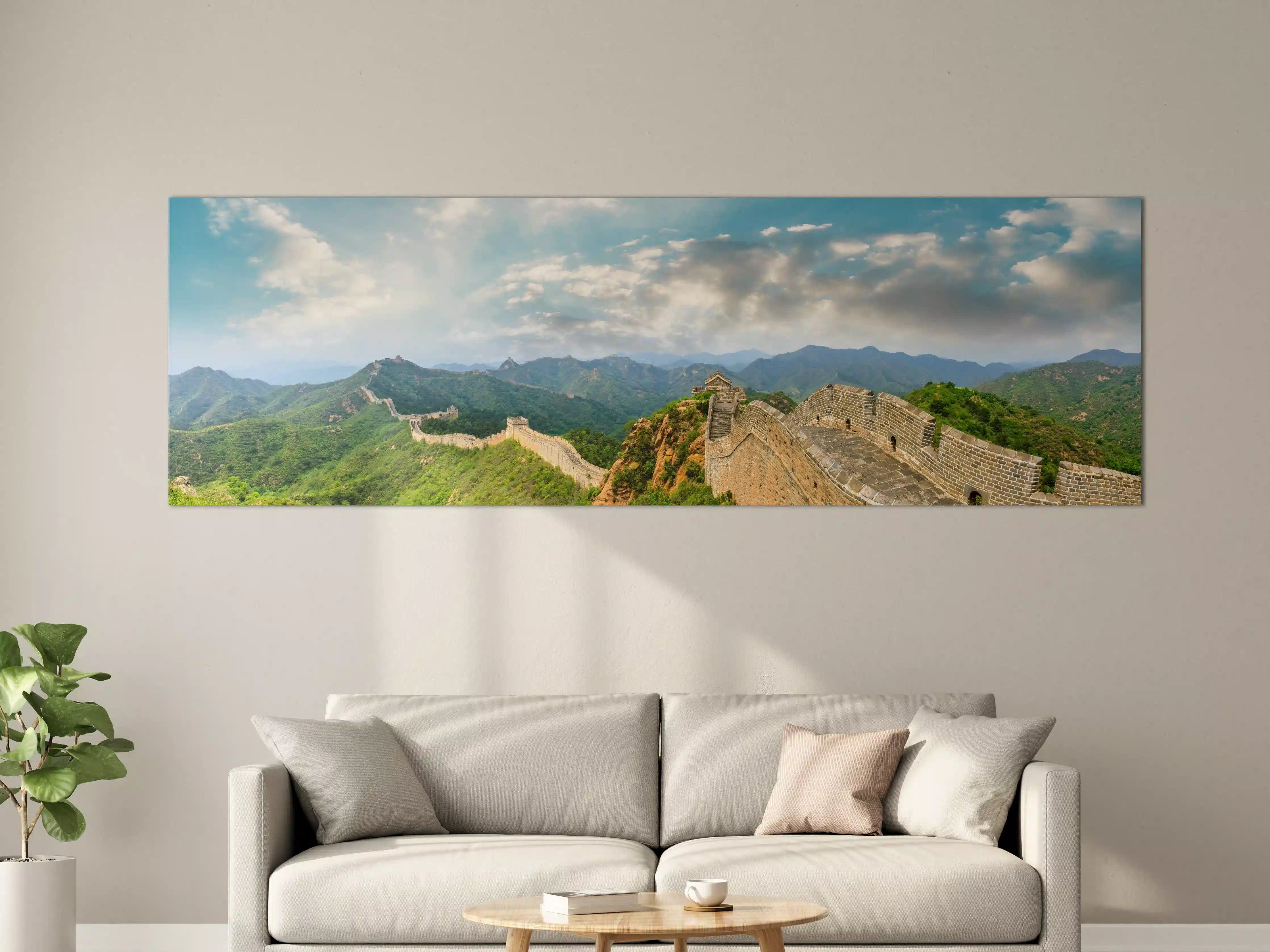Große Wandbilder - Chinesische Mauer im Farbenspiel von Himmel und Natur