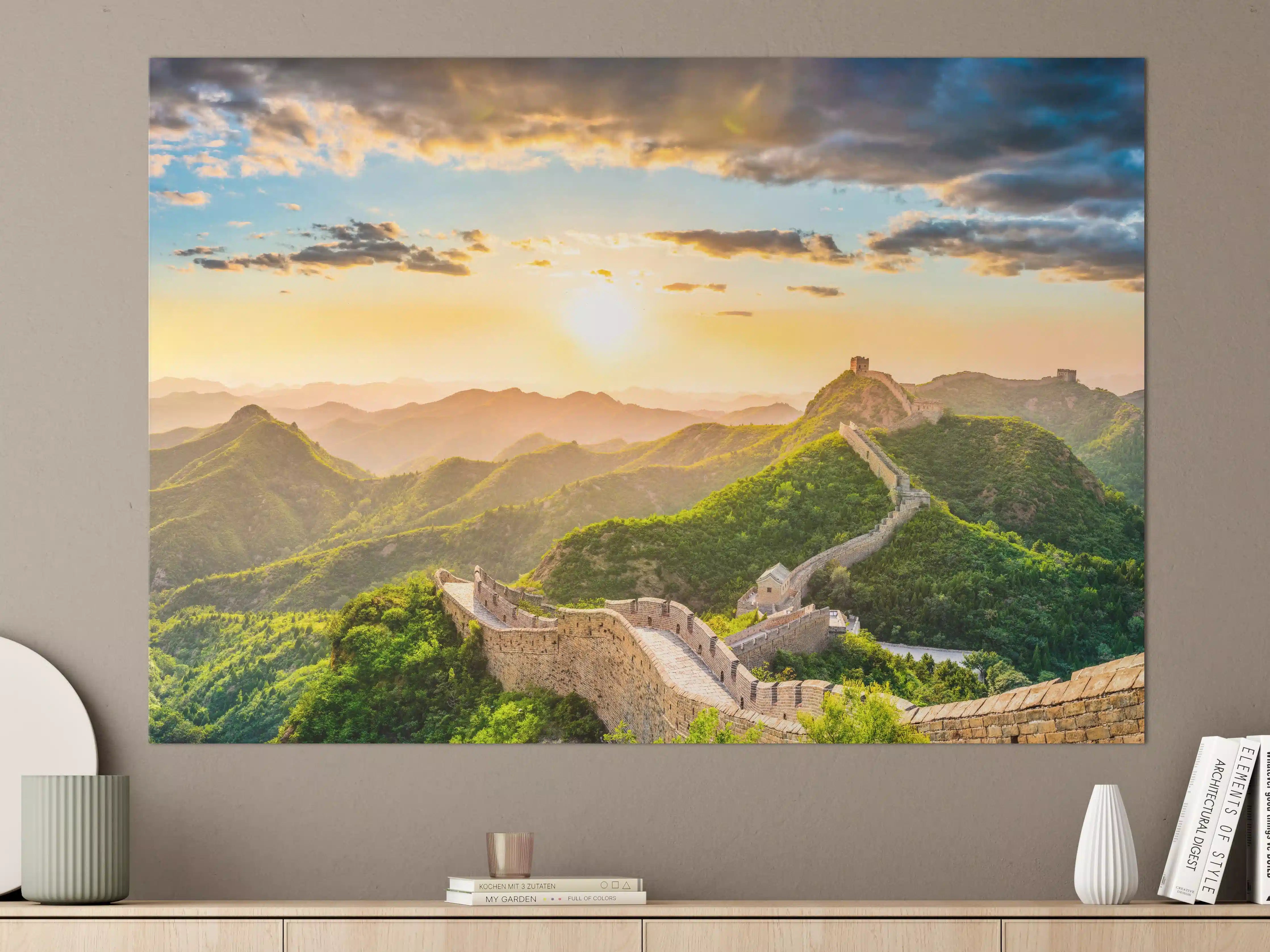 Große Wandbilder - Chinesische Mauer im Sonnenuntergang