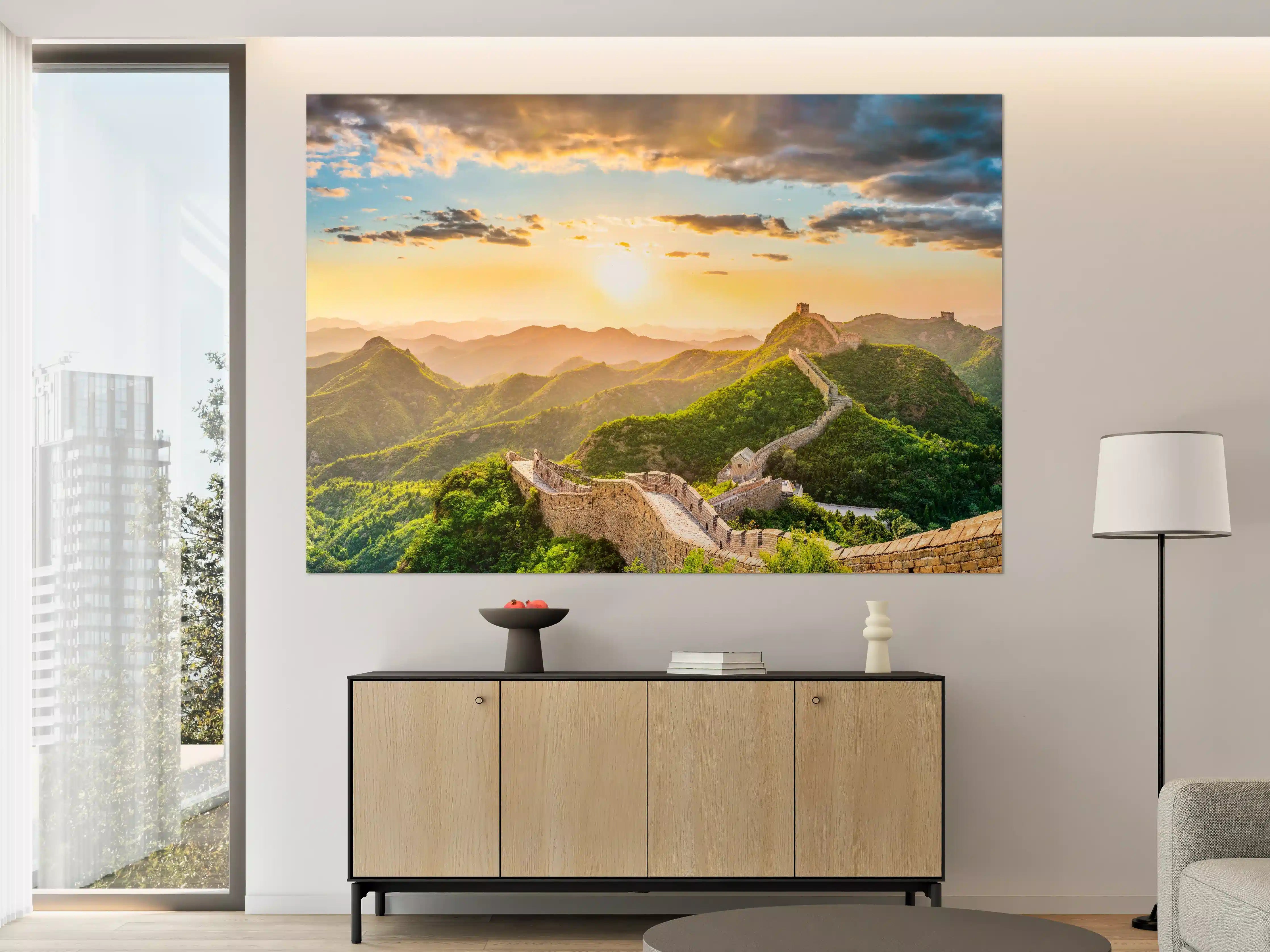 Große Wandbilder - Chinesische Mauer im Sonnenuntergang