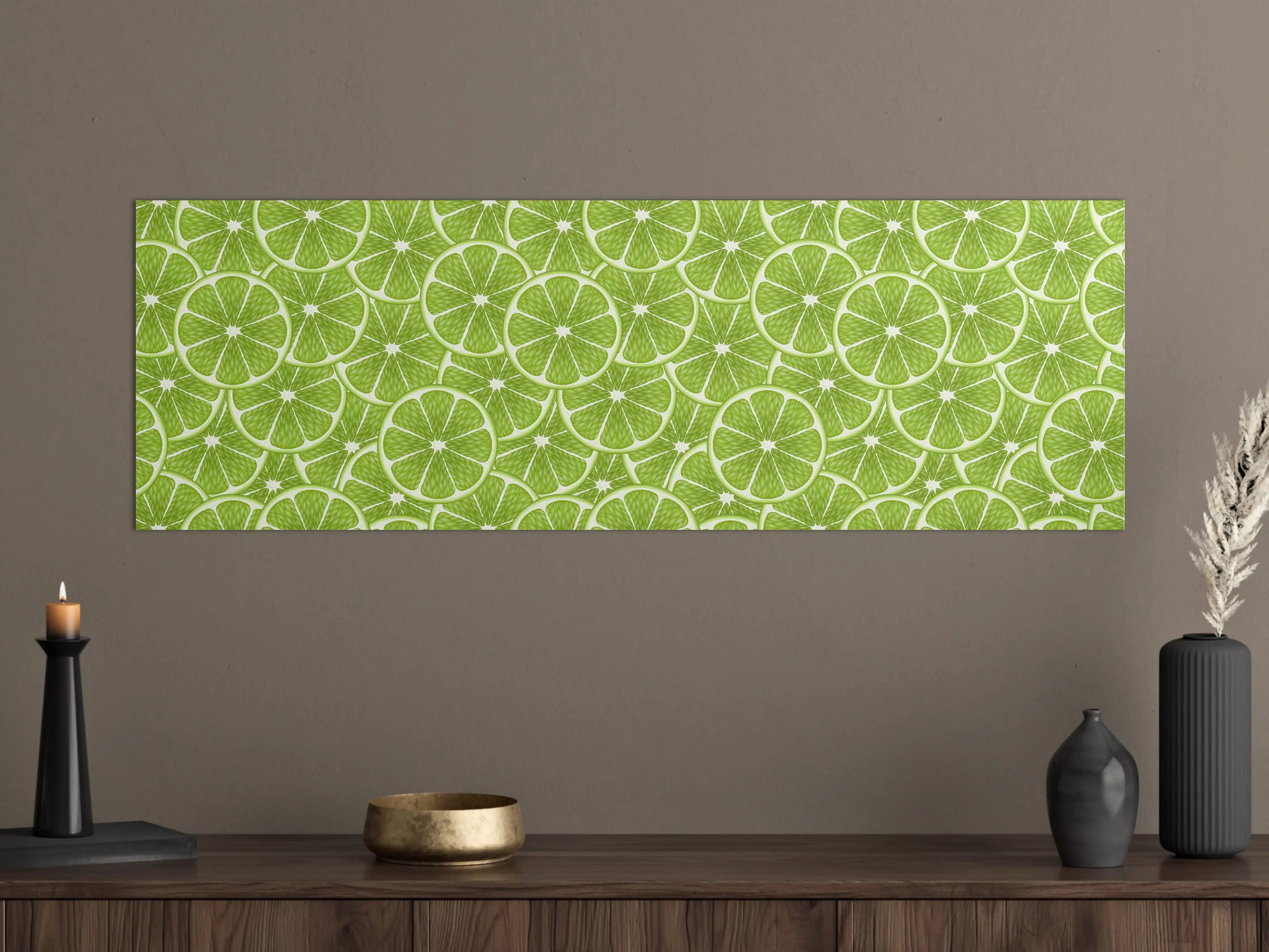 Große Wandbilder - Citrus Limettenmuster Grün