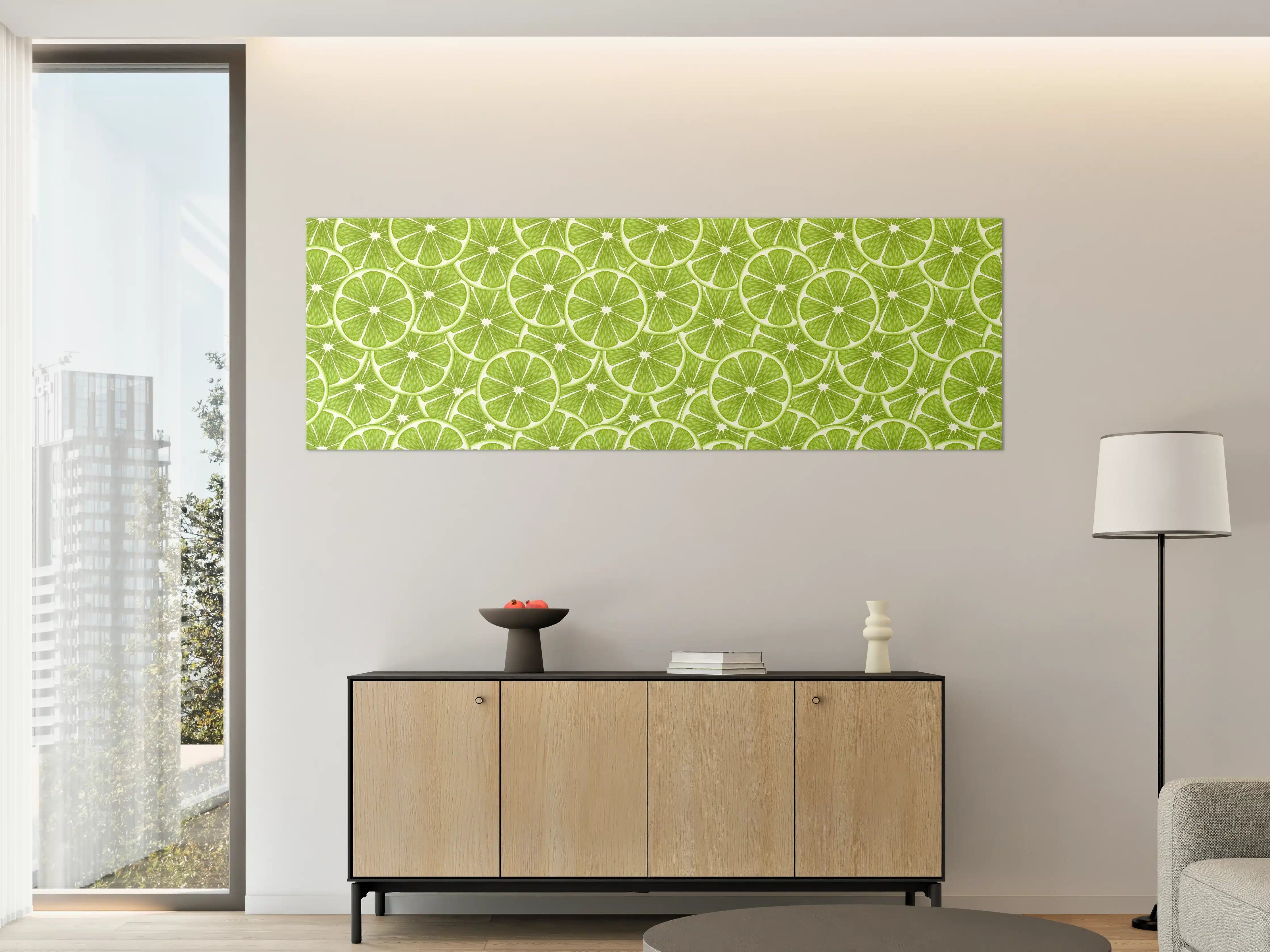 Große Wandbilder - Citrus Limettenmuster Grün