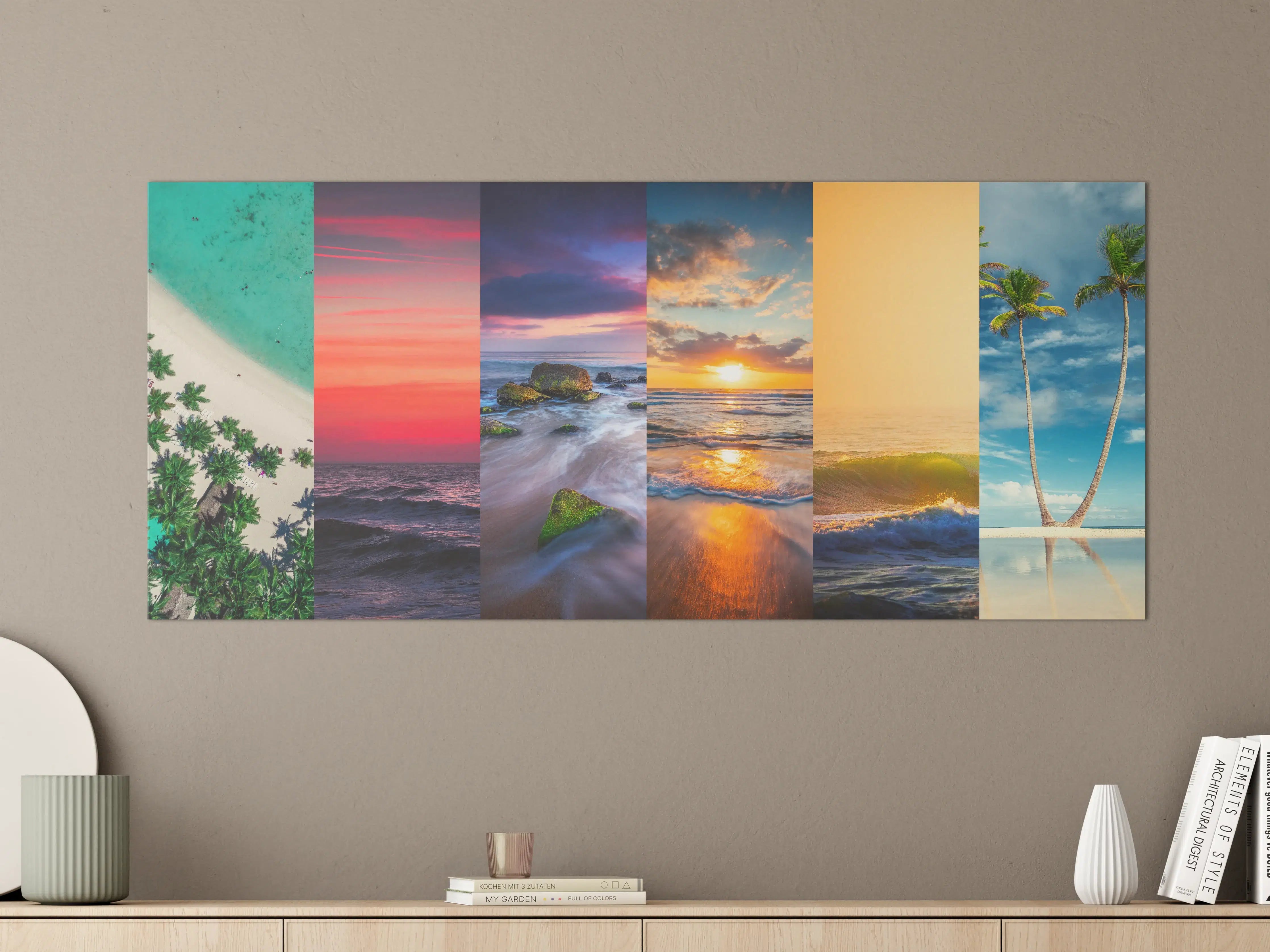 Große Wandbilder - Collage von Sommer Meer und Strand Bilder