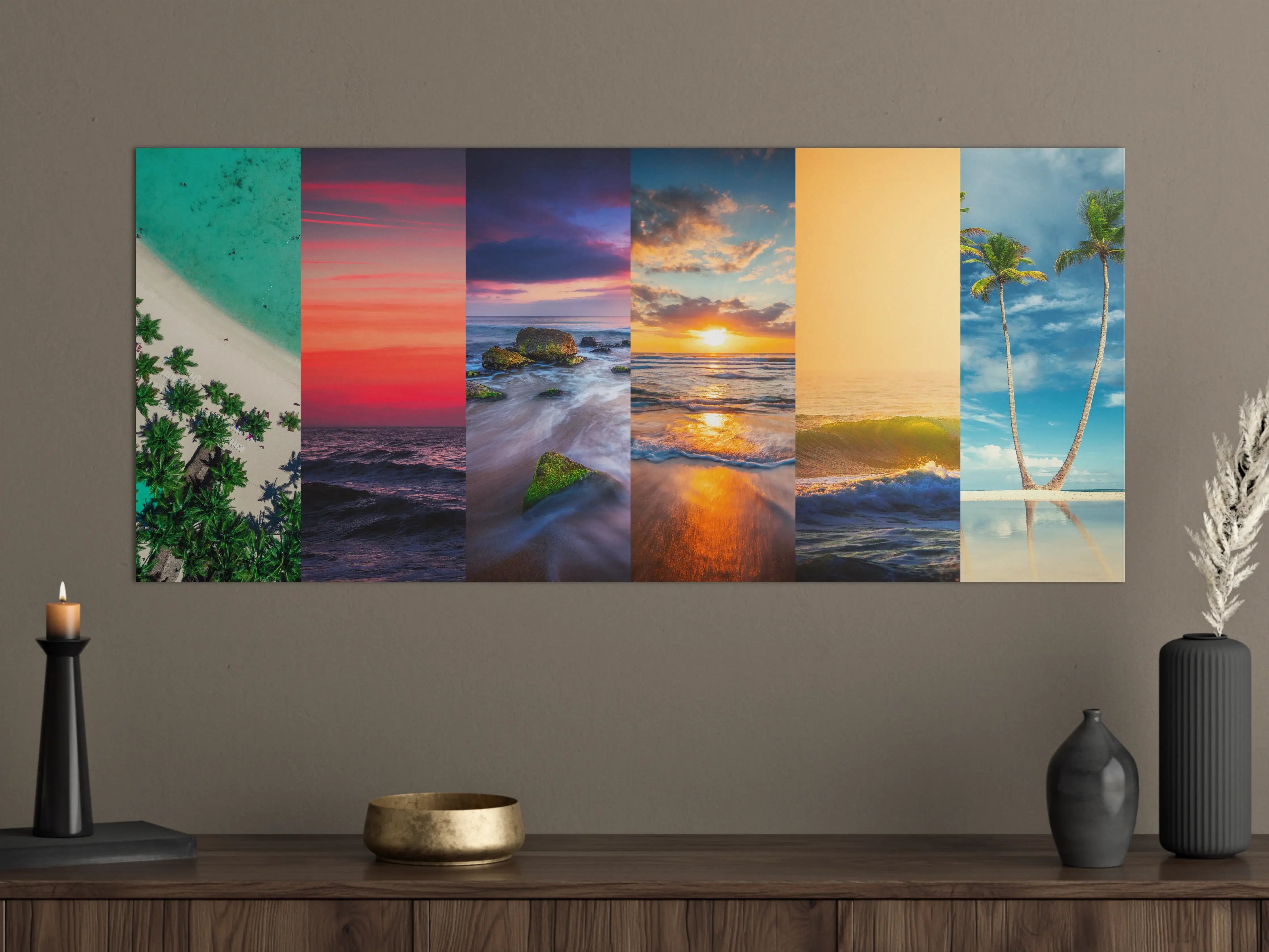 Große Wandbilder - Collage von Sommer Meer und Strand Bilder