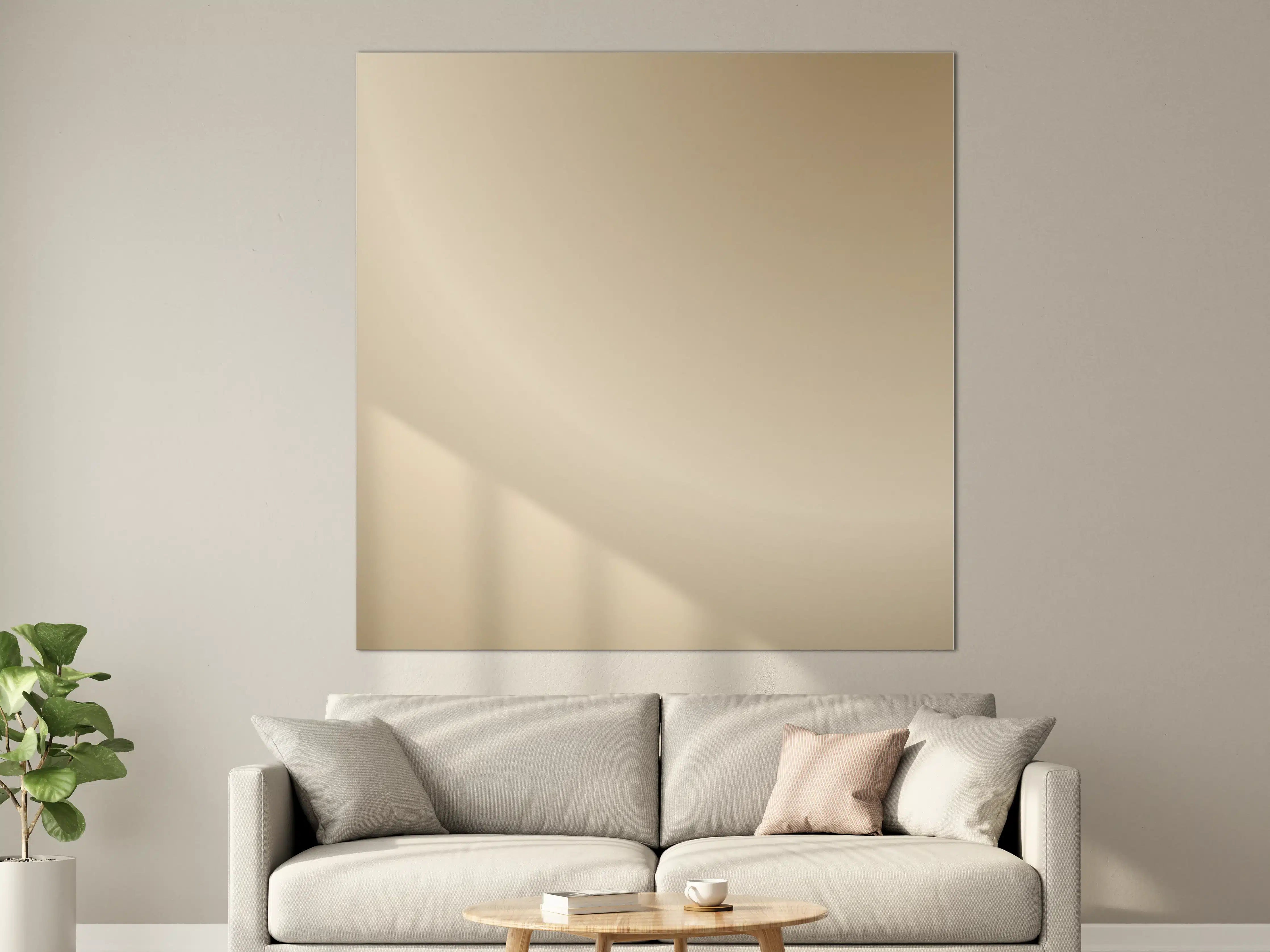 Große Wandbilder - Cremefarbener Gradient Hintergrund