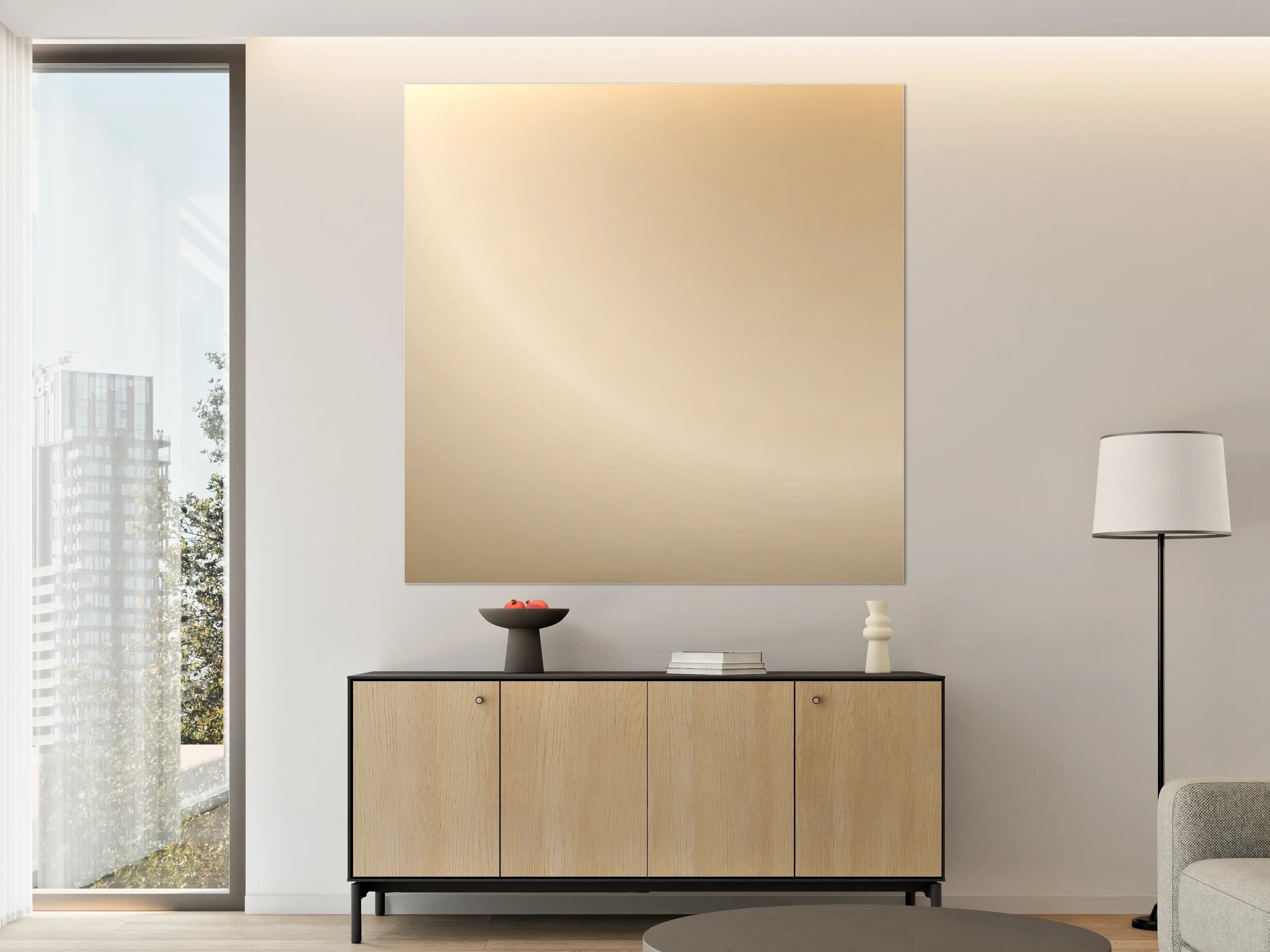 Große Wandbilder - Cremefarbener Gradient Hintergrund