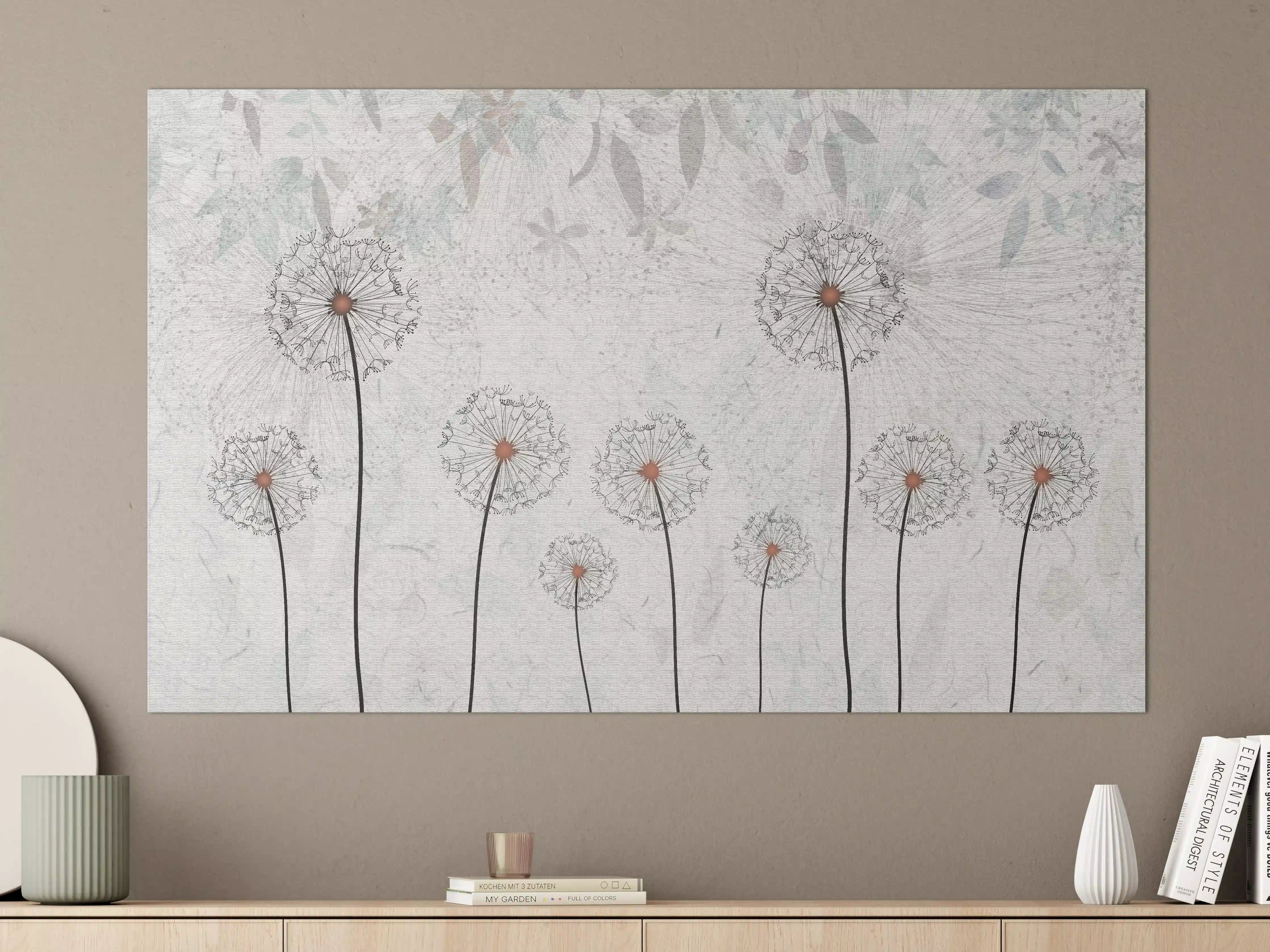 Große Wandbilder - Dekoratives Löwenzahn Gemälde