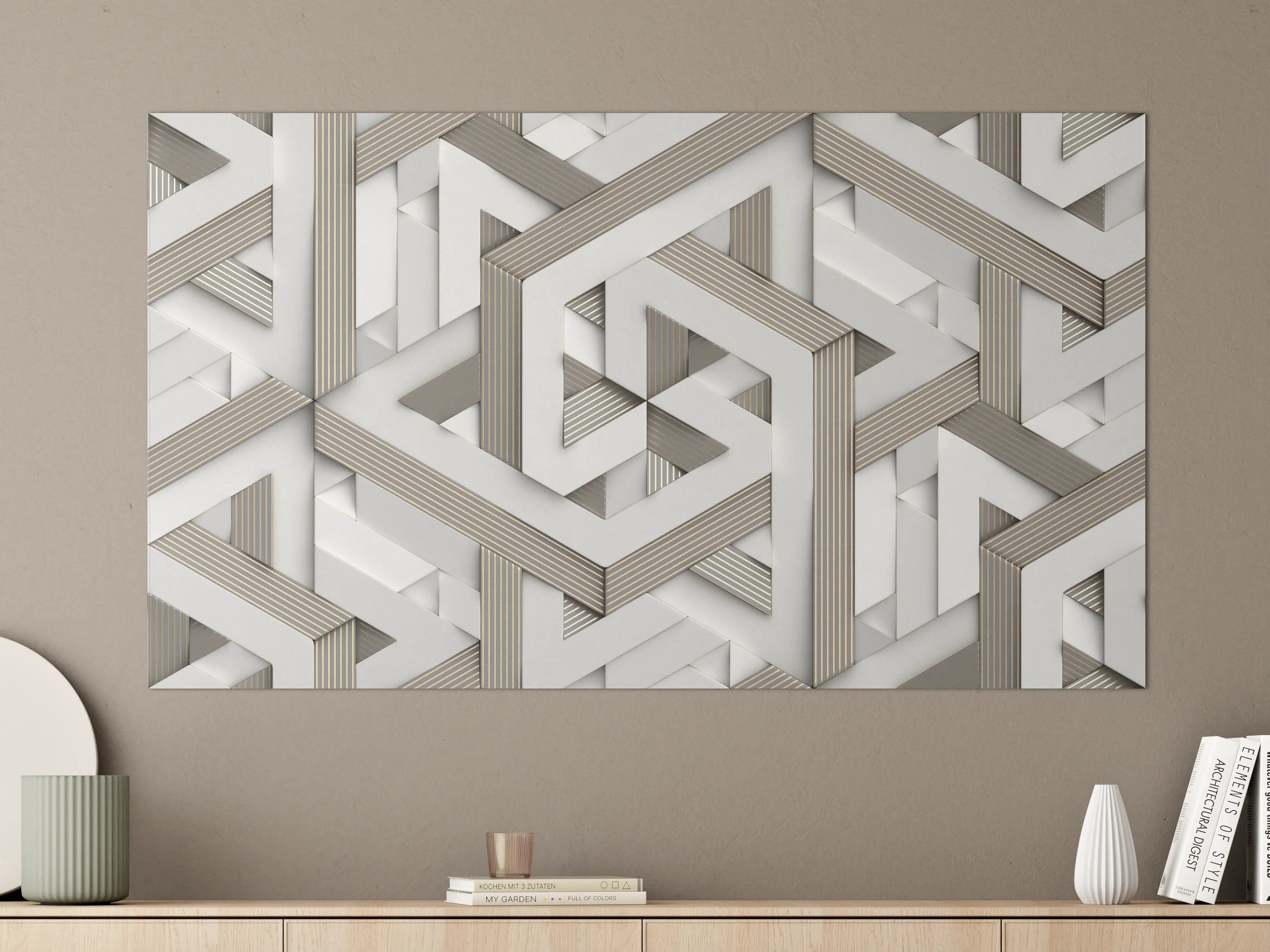 Große Wandbilder - Dekoratives Mosaik Muster - 3D