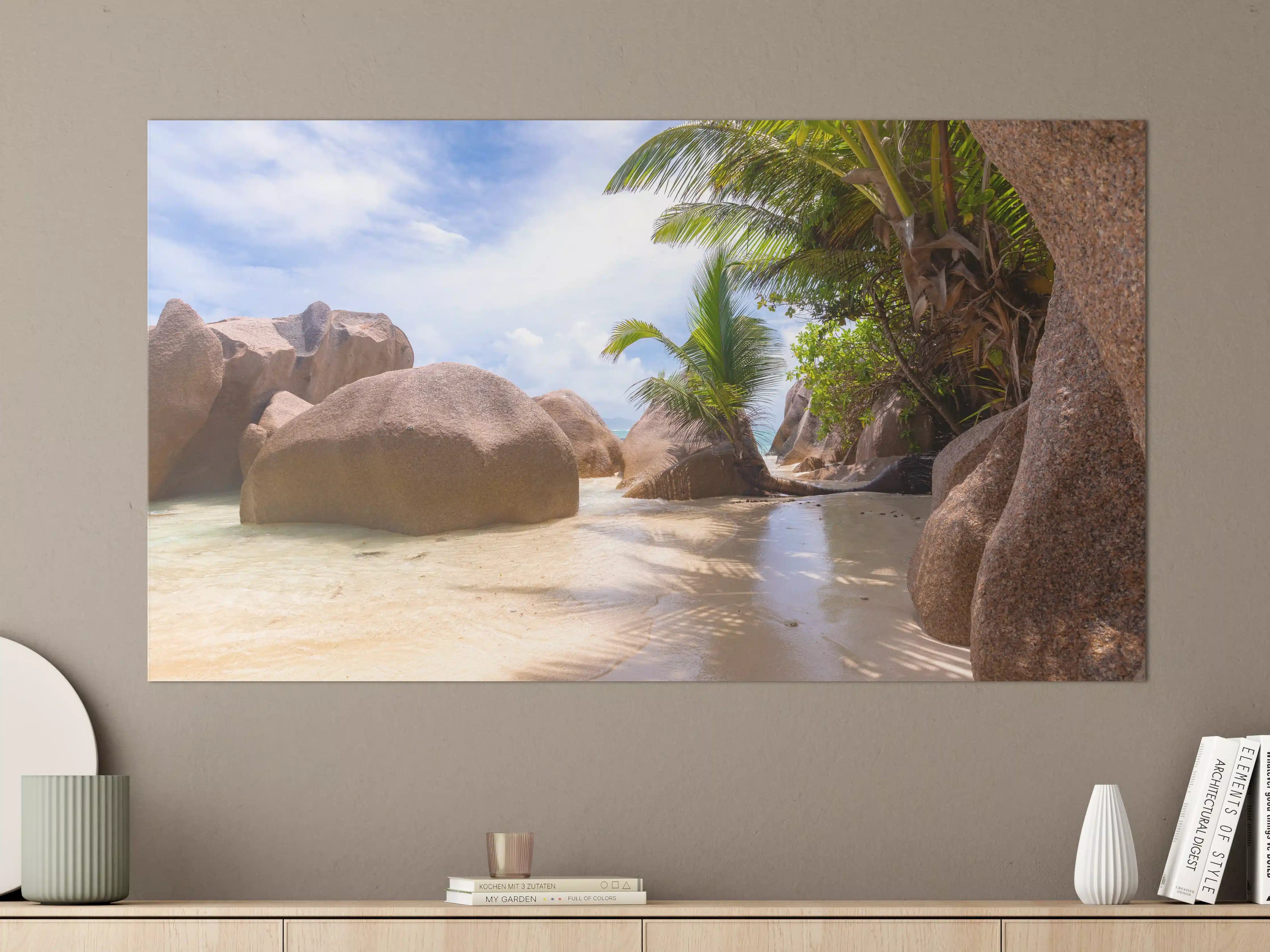 Große Wandbilder - Der Traumstrand - Anse Source d Argent