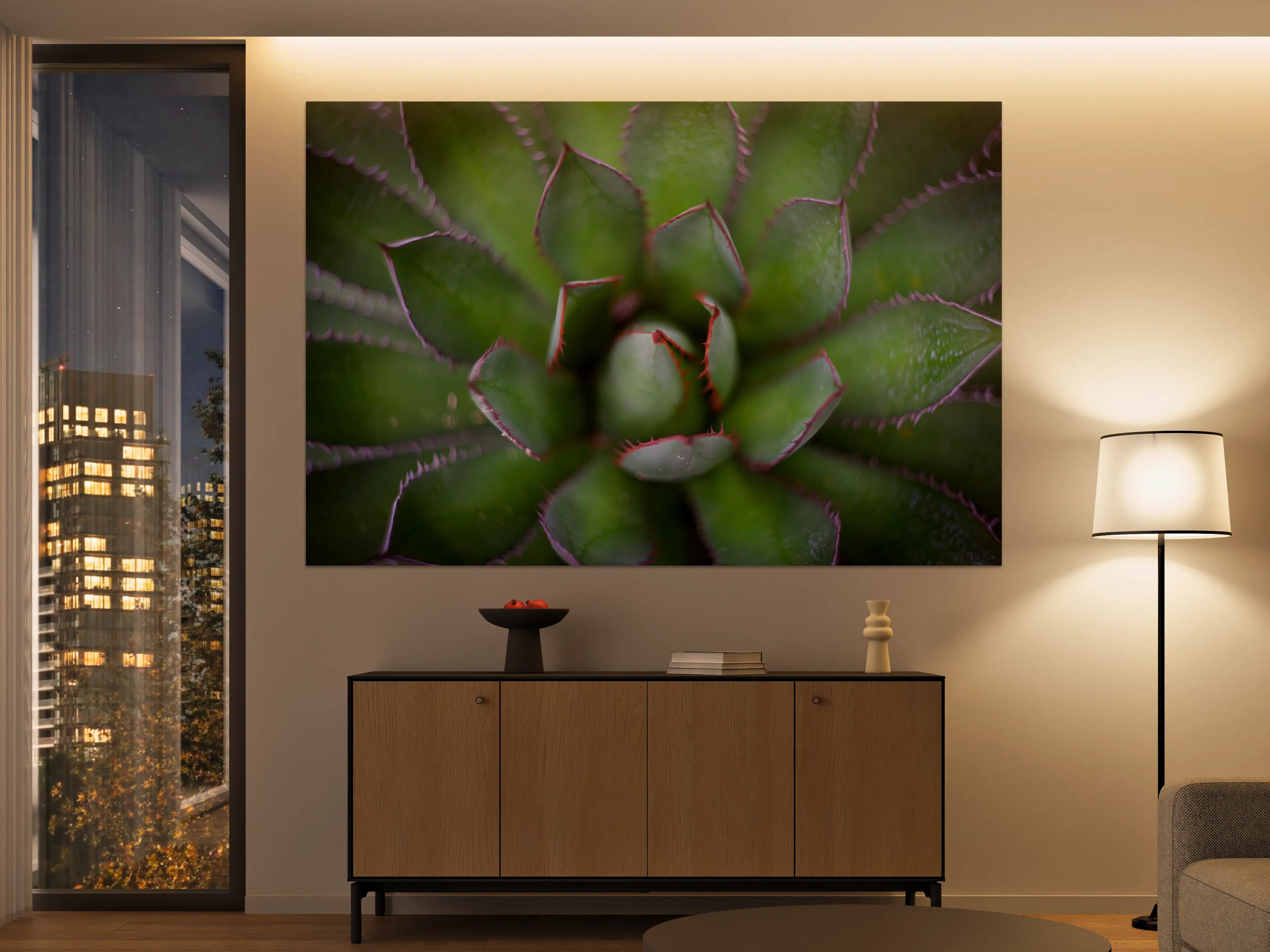 Große Wandbilder - Detailreiche Grüne Agave Pflanze
