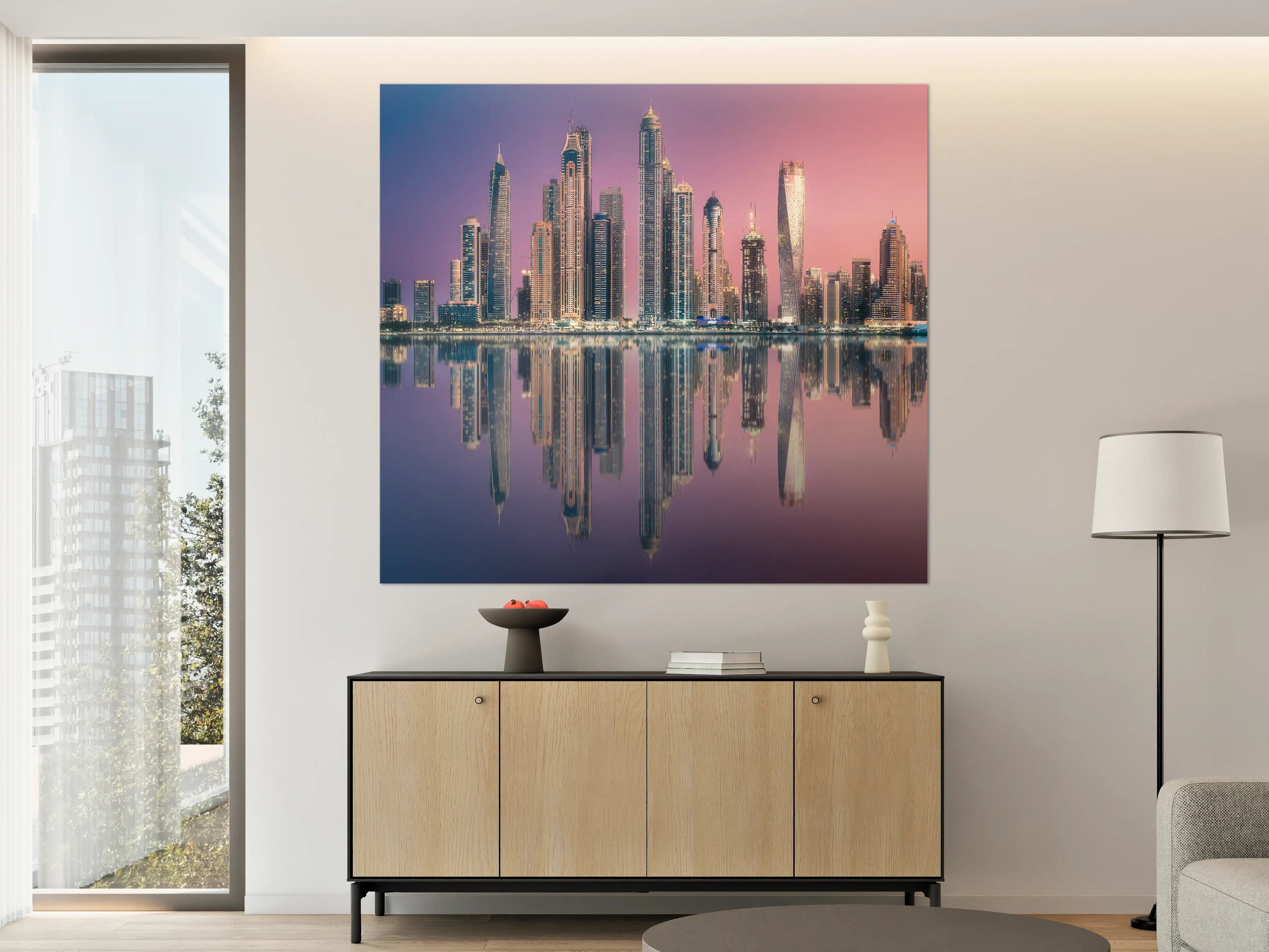 Große Wandbilder - Die Bucht von Dubai Marina Aussicht von Palm Jumeirah