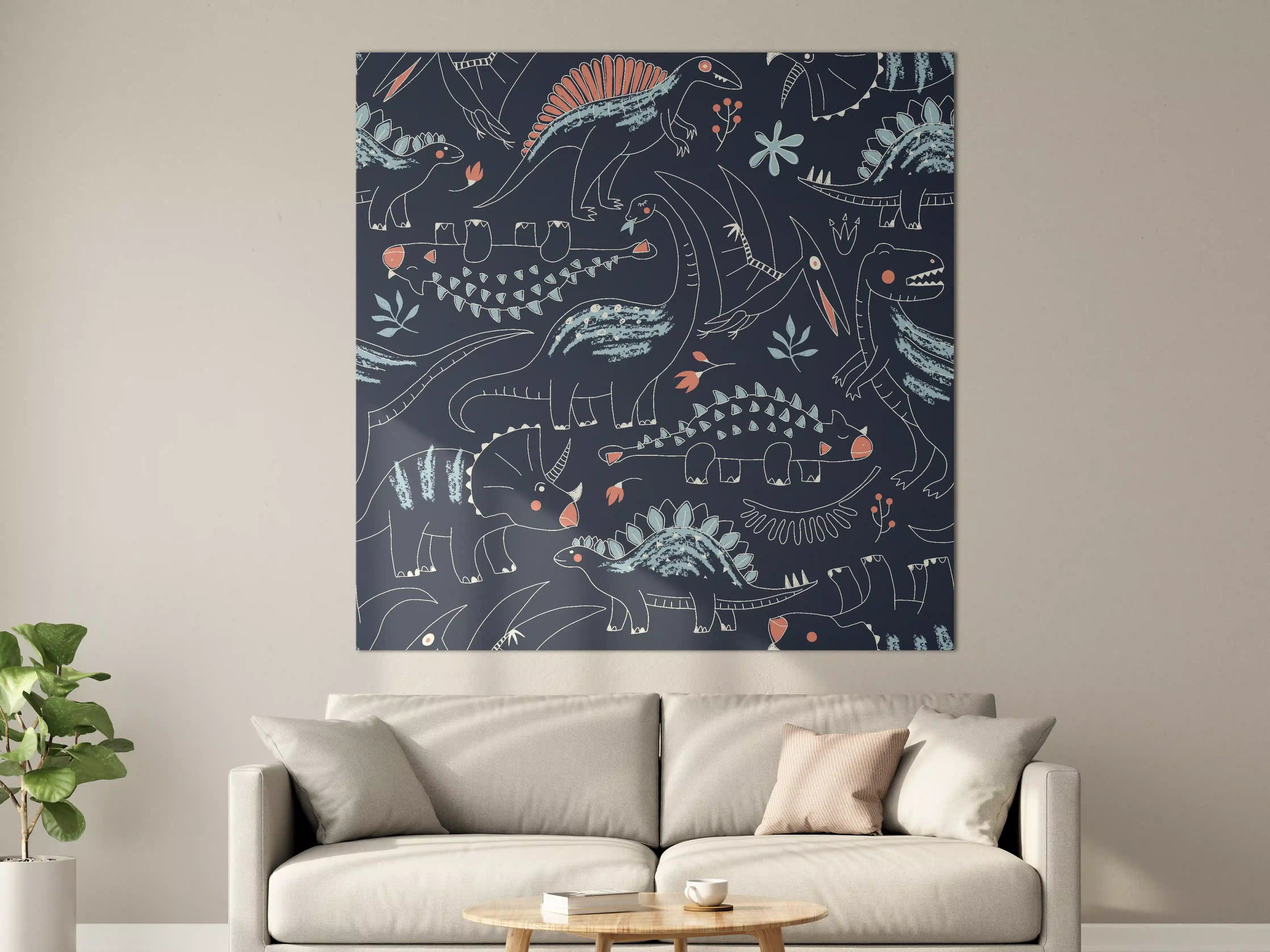Große Wandbilder - Drachen und Dinosaurier Illustration