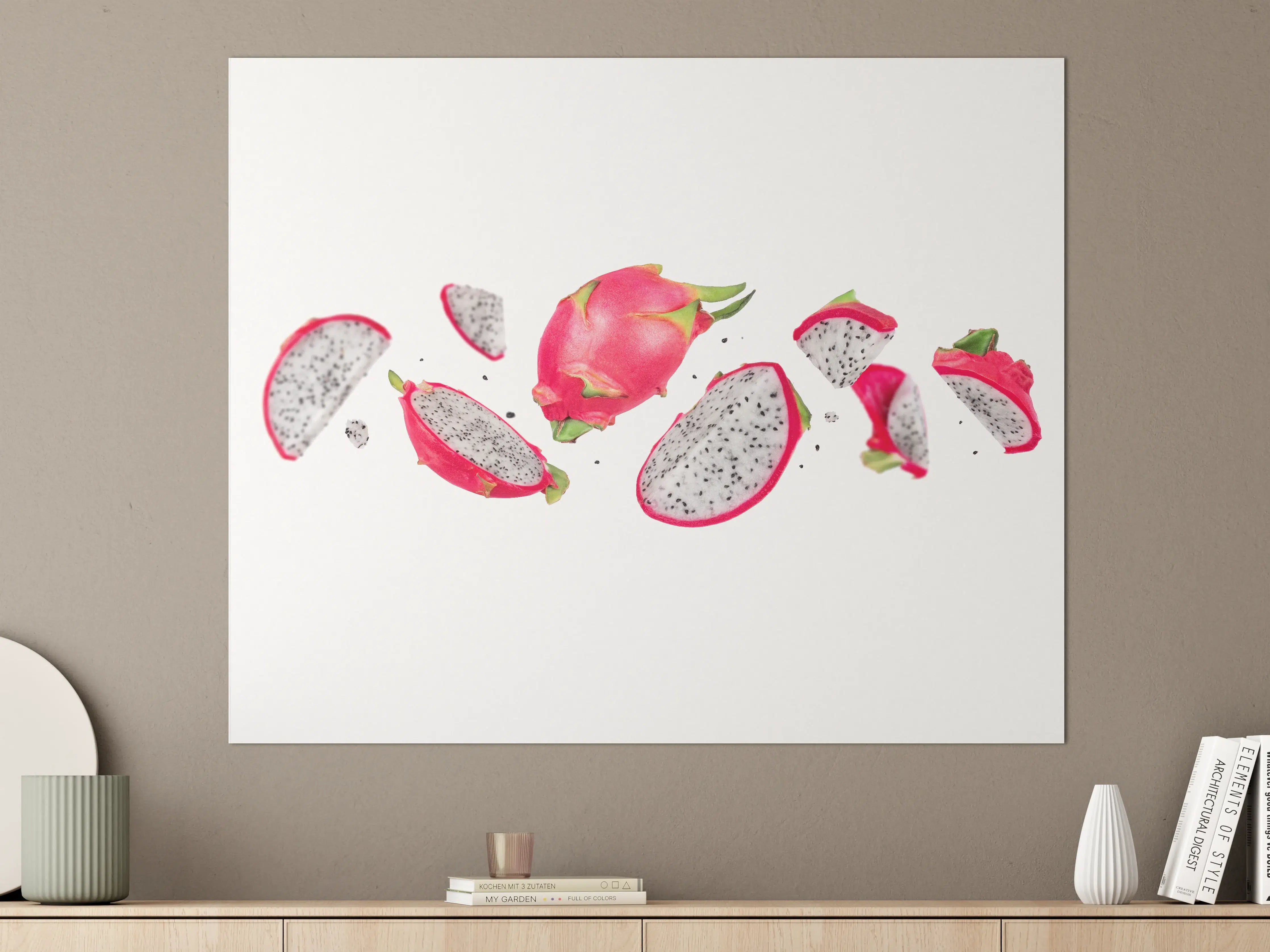 Große Wandbilder - Drachenfrucht Pink Weiß