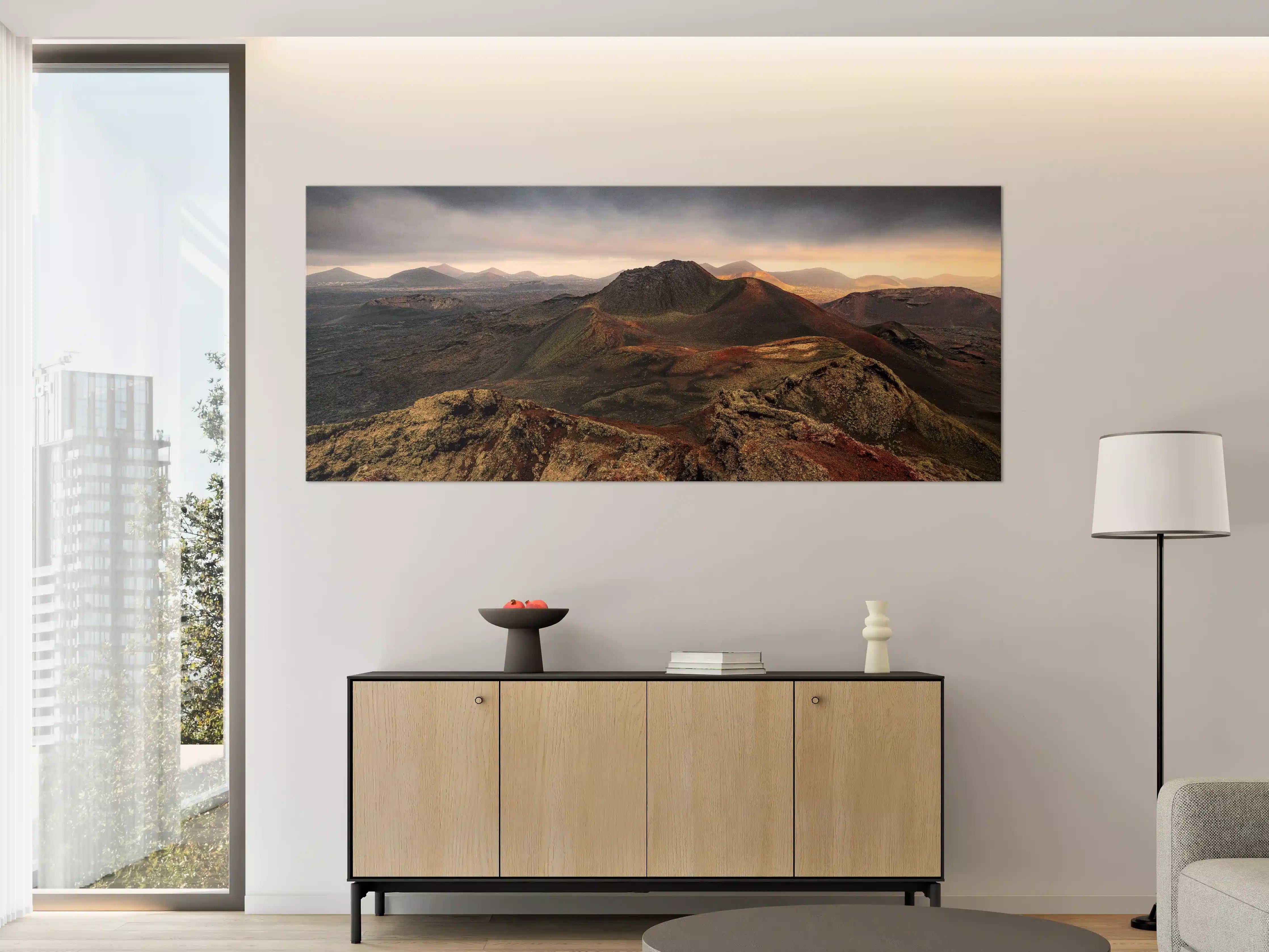 Große Wandbilder - Dramatische Vulkan-Landschaft Lanzarote