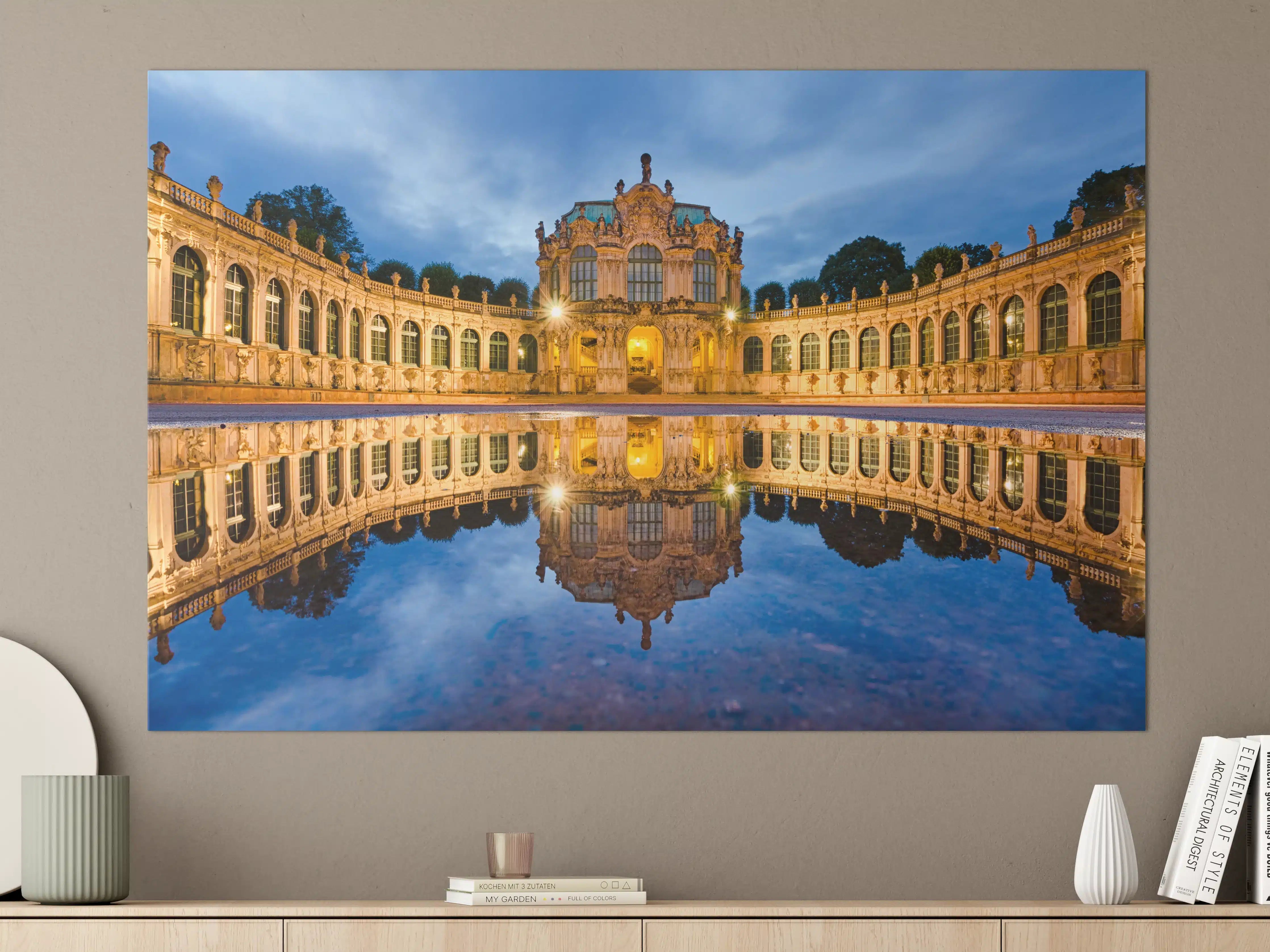 Große Wandbilder - Dresdner Zwinger mit Reflexion
