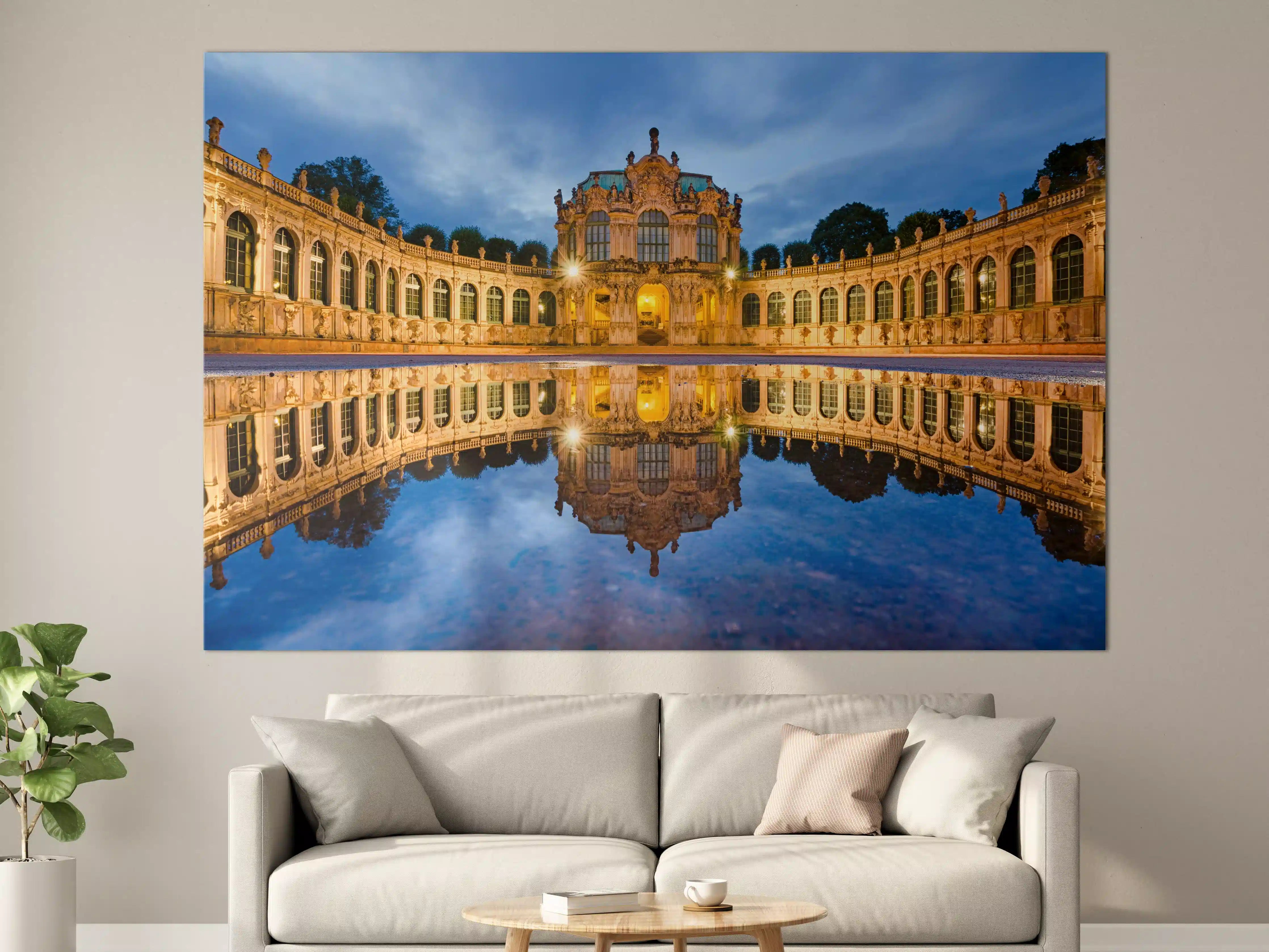 Große Wandbilder - Dresdner Zwinger mit Reflexion