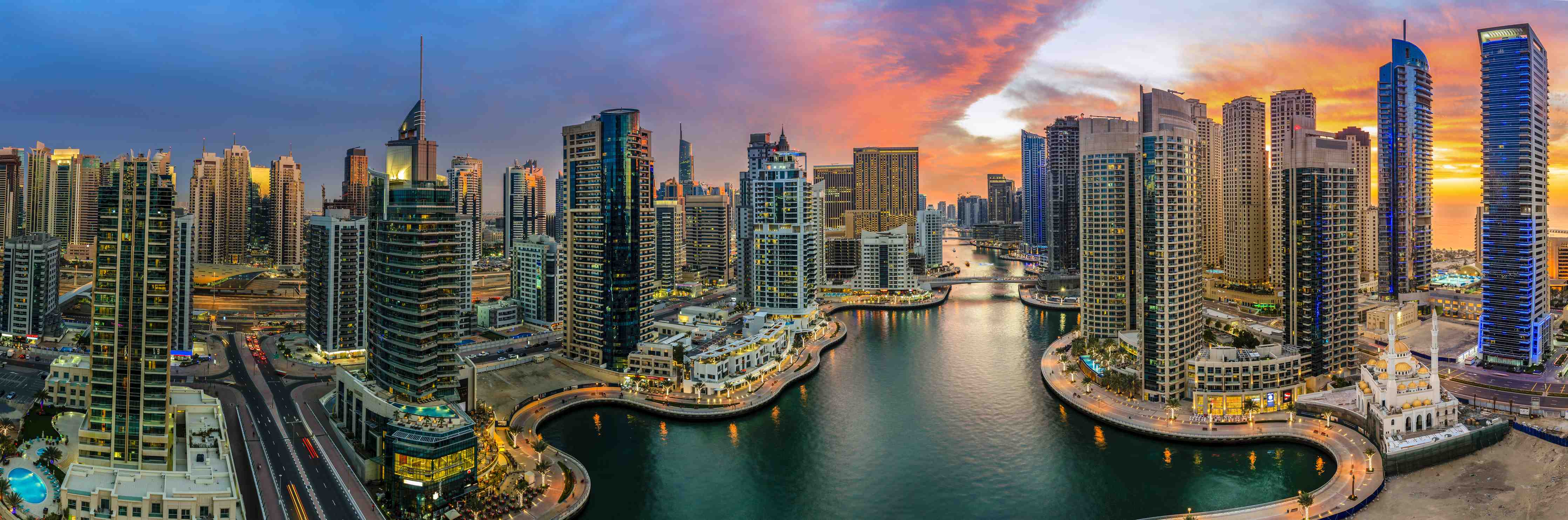 Große Wandbilder-Dubai Yachthafen