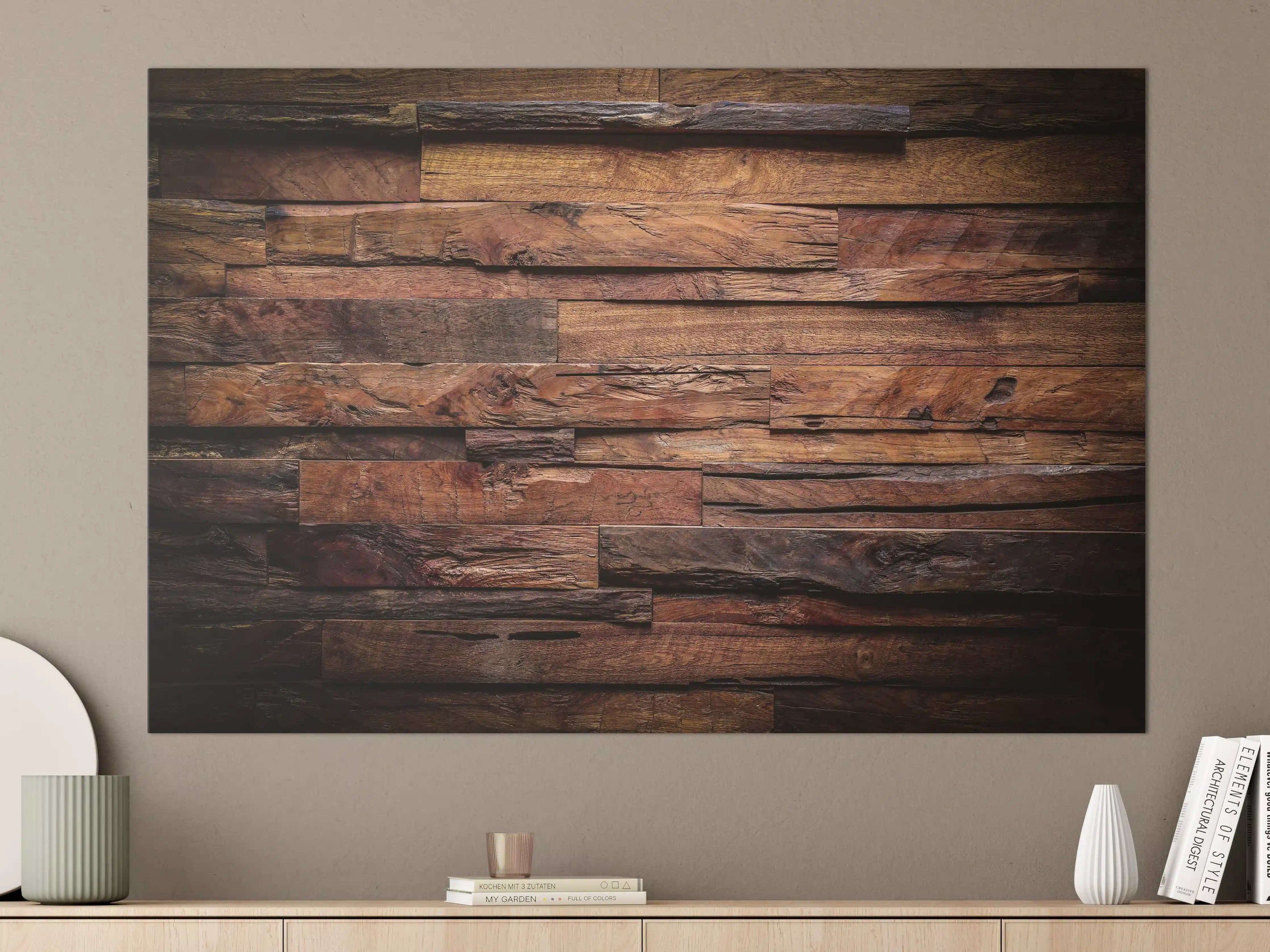 Große Wandbilder - Dunkle Holztextur