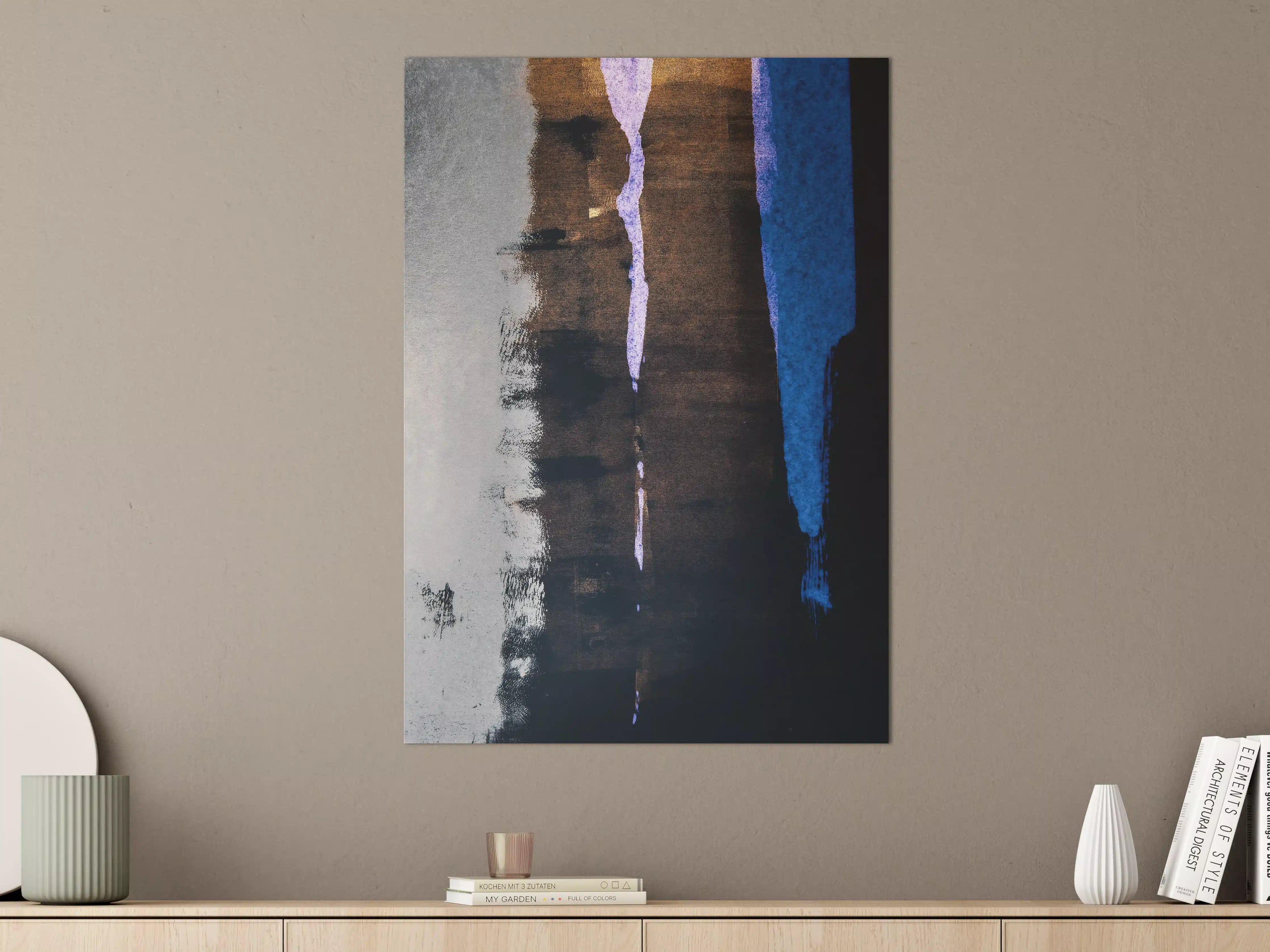 Große Wandbilder - Dunkle Reflexion Abstrakte Kunst