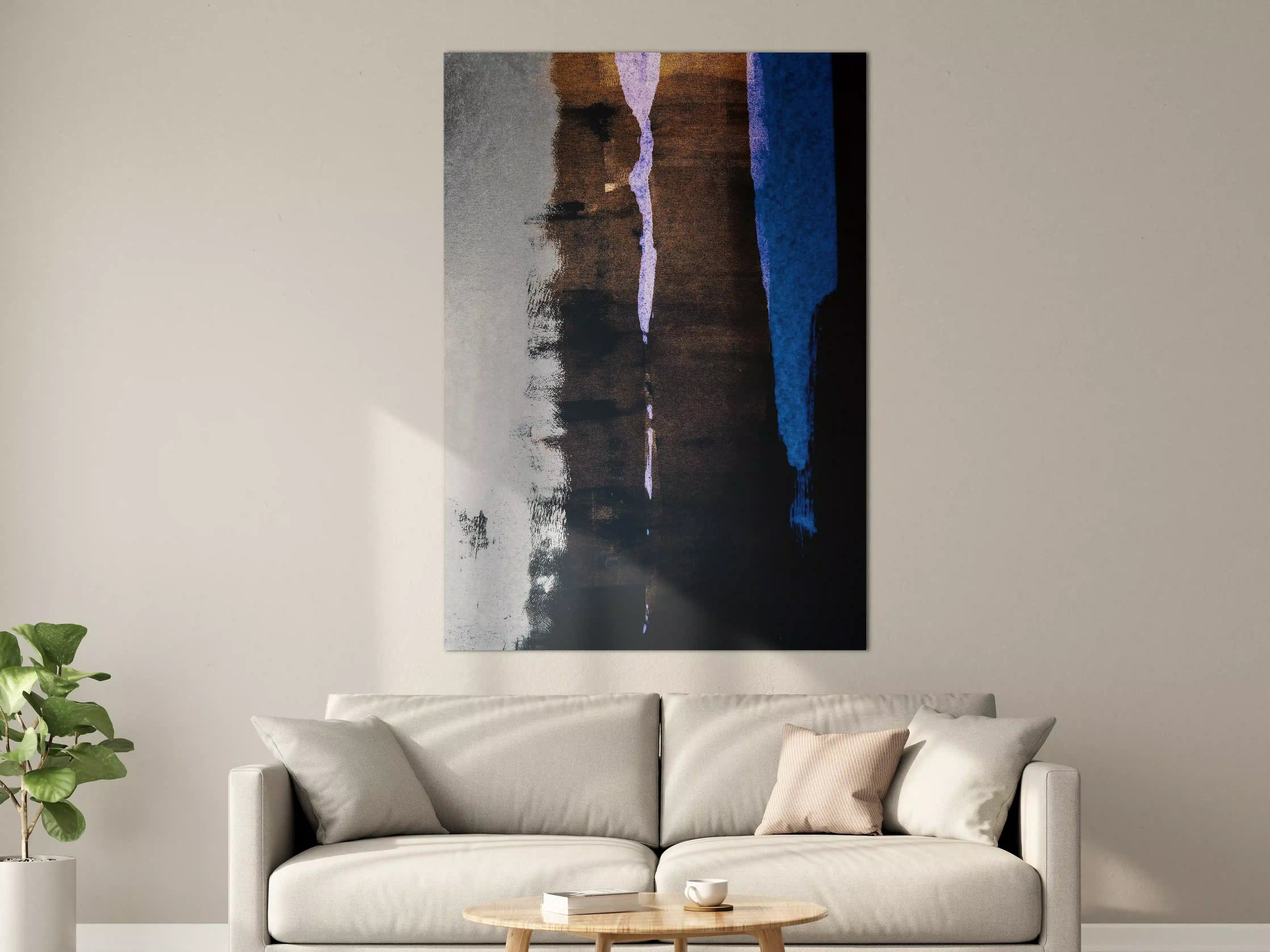Große Wandbilder - Dunkle Reflexion Abstrakte Kunst