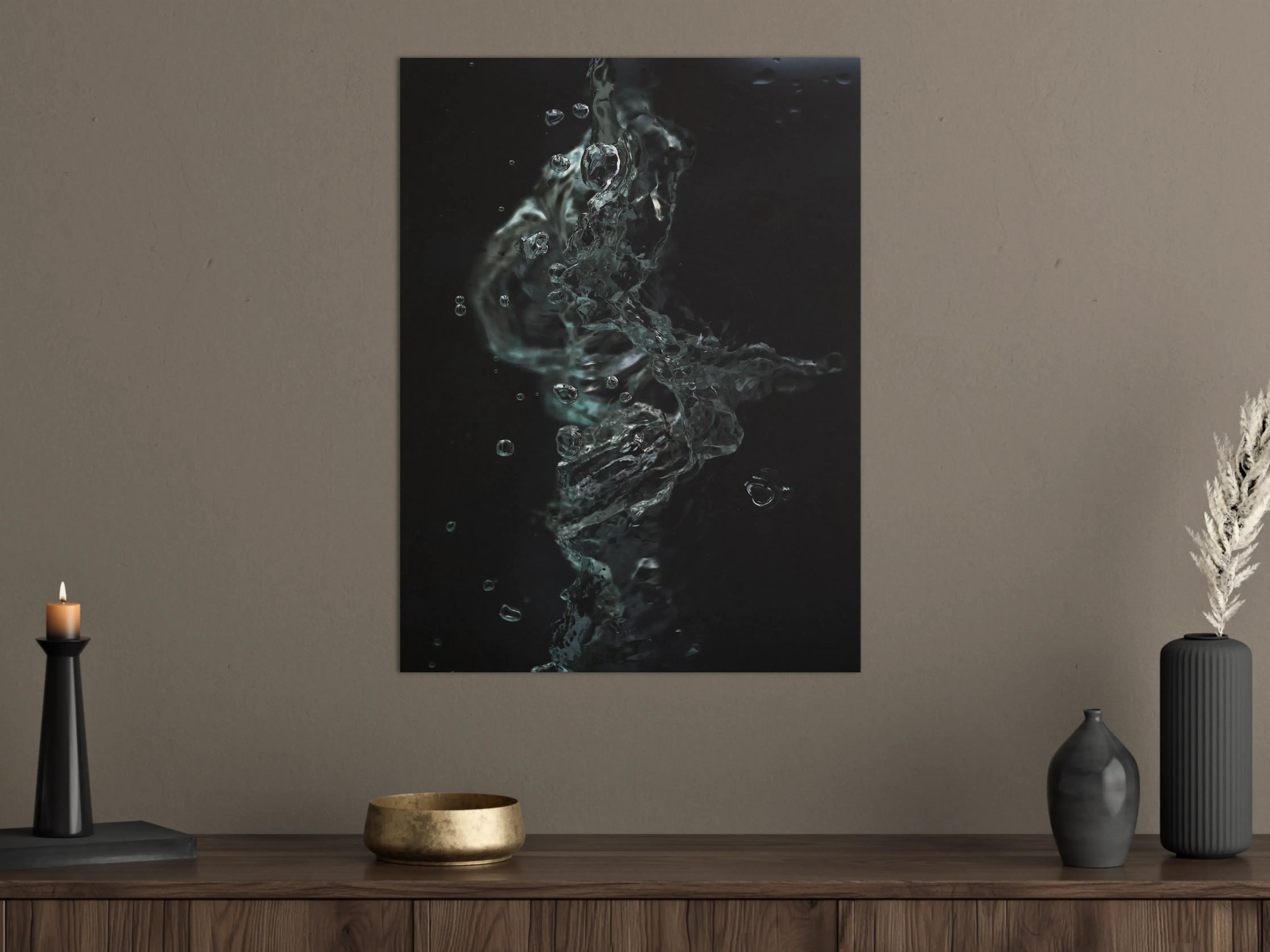 Große Wandbilder - Dunkle Wasserkunst Makro