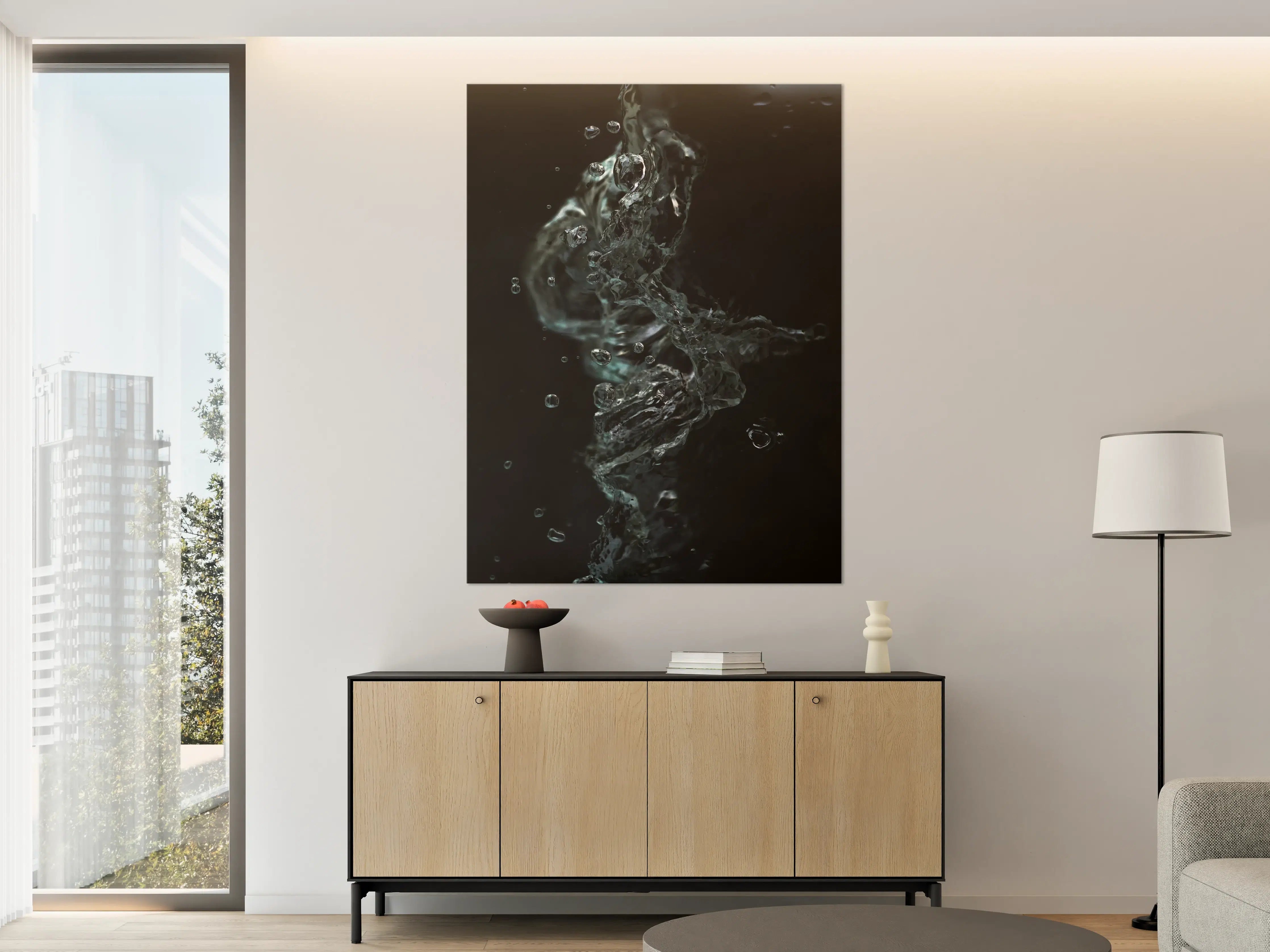 Große Wandbilder - Dunkle Wasserkunst Makro