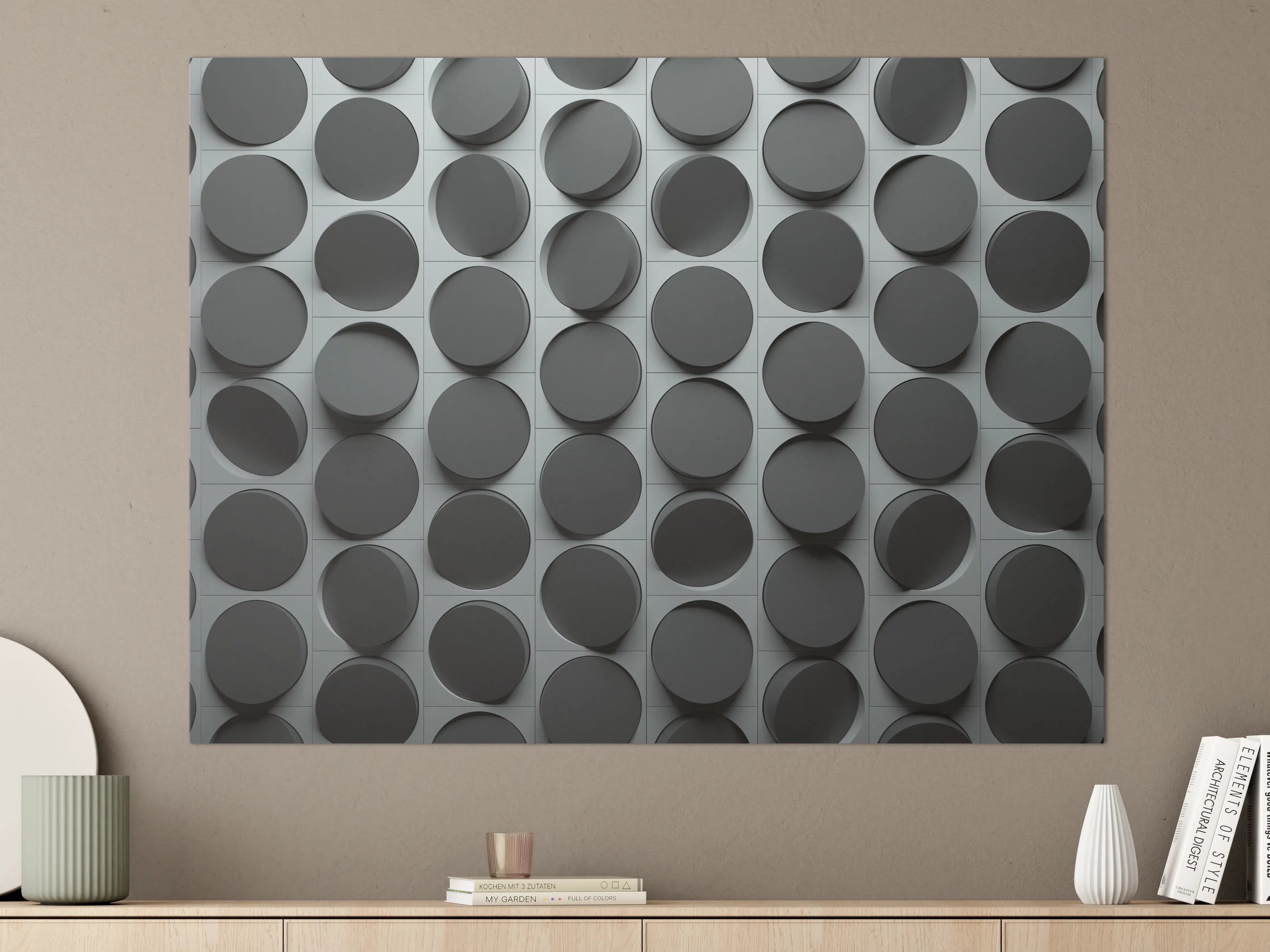 Große Wandbilder - Dunkle geometrische Mustermosaik