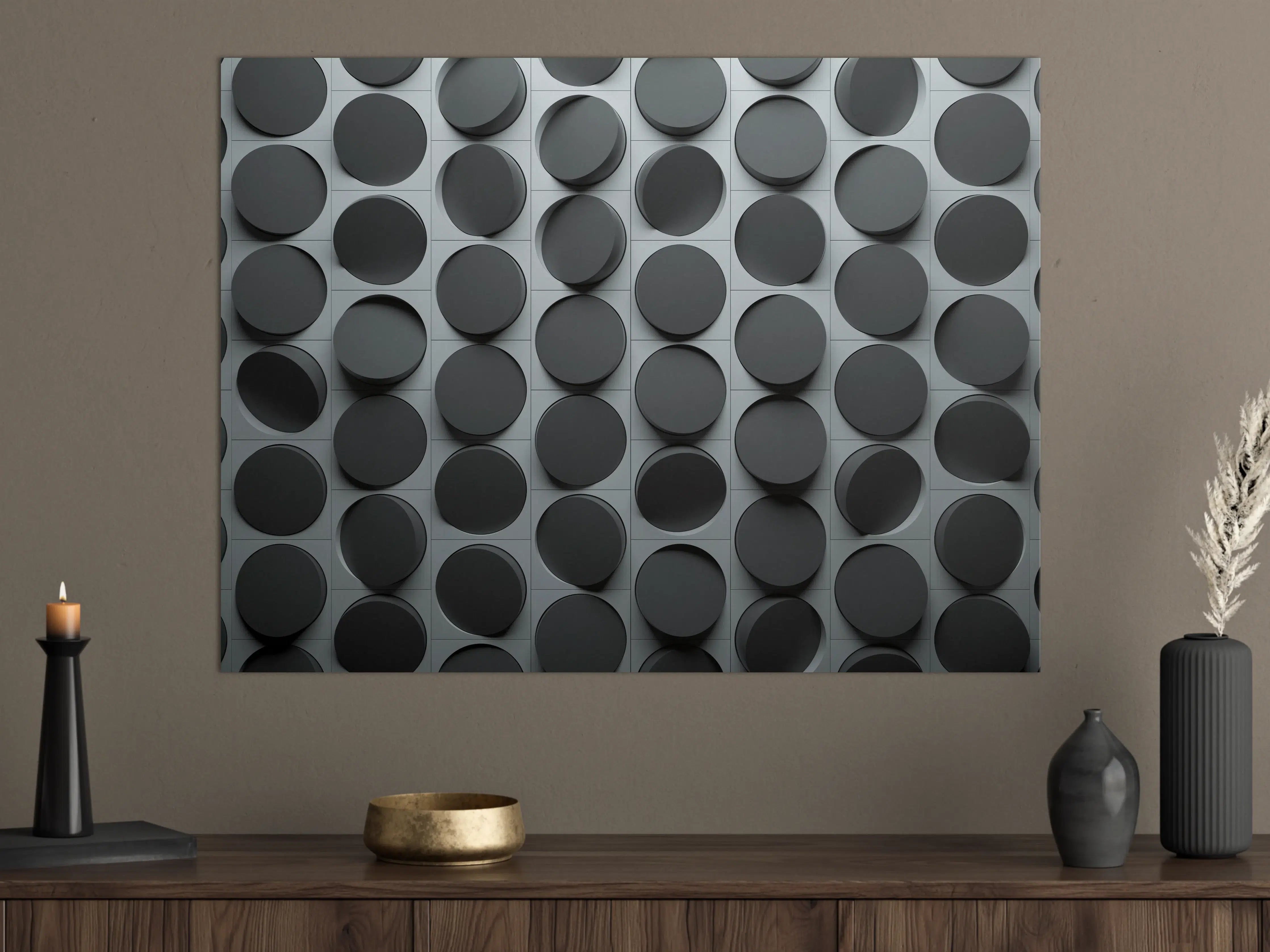 Große Wandbilder - Dunkle geometrische Mustermosaik