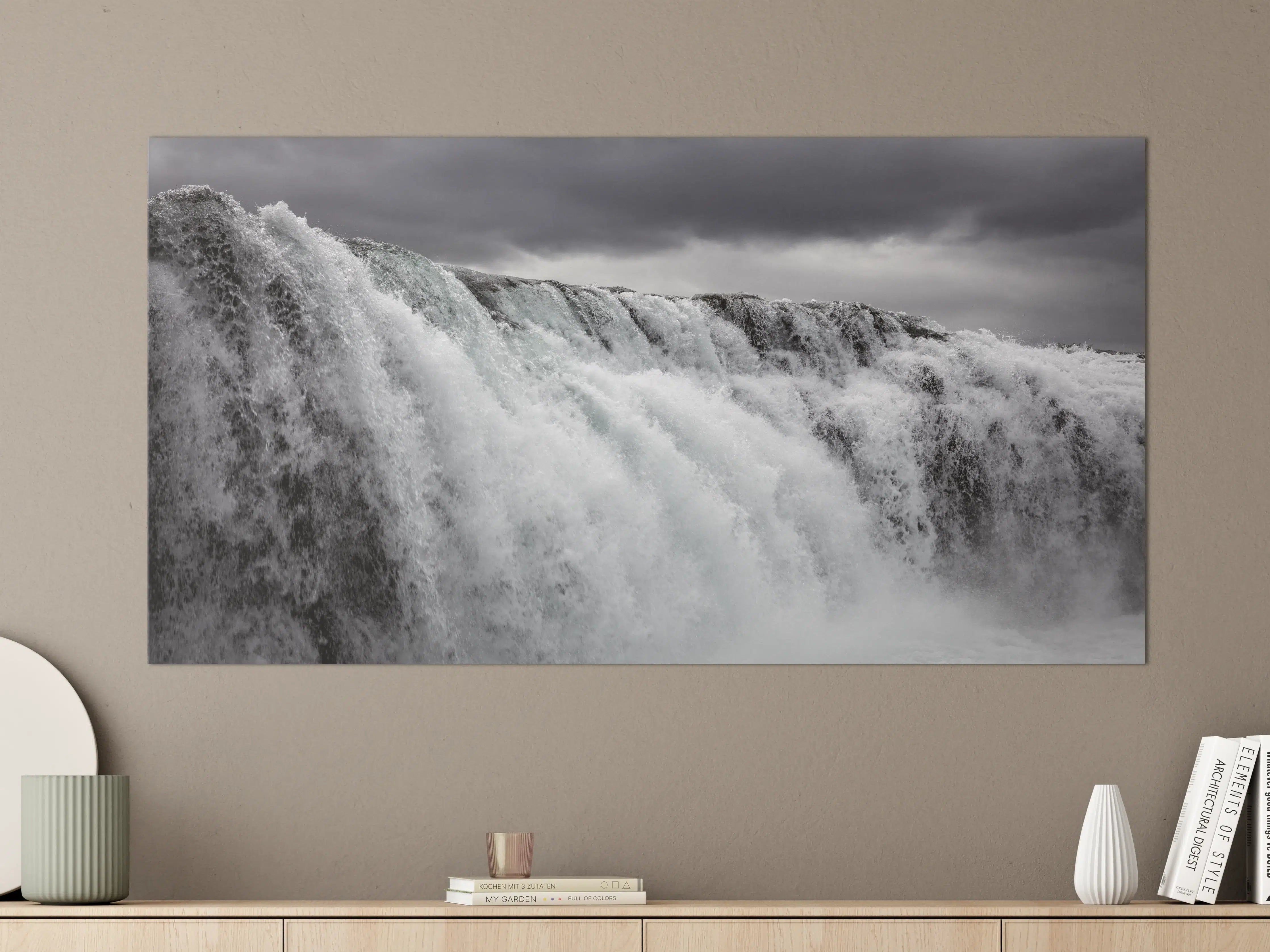 Große Wandbilder - Dunkler Wasserfall