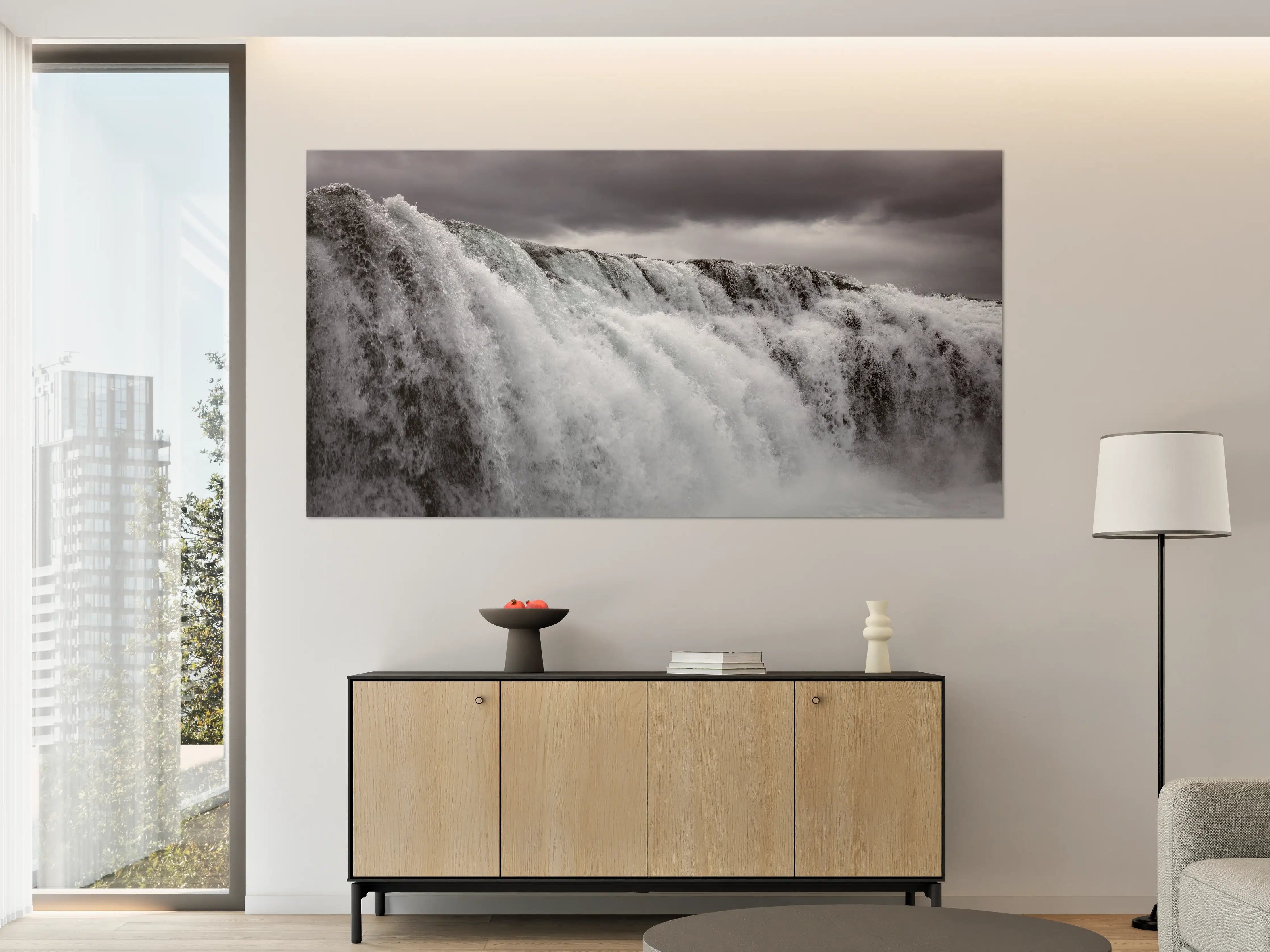 Große Wandbilder - Dunkler Wasserfall