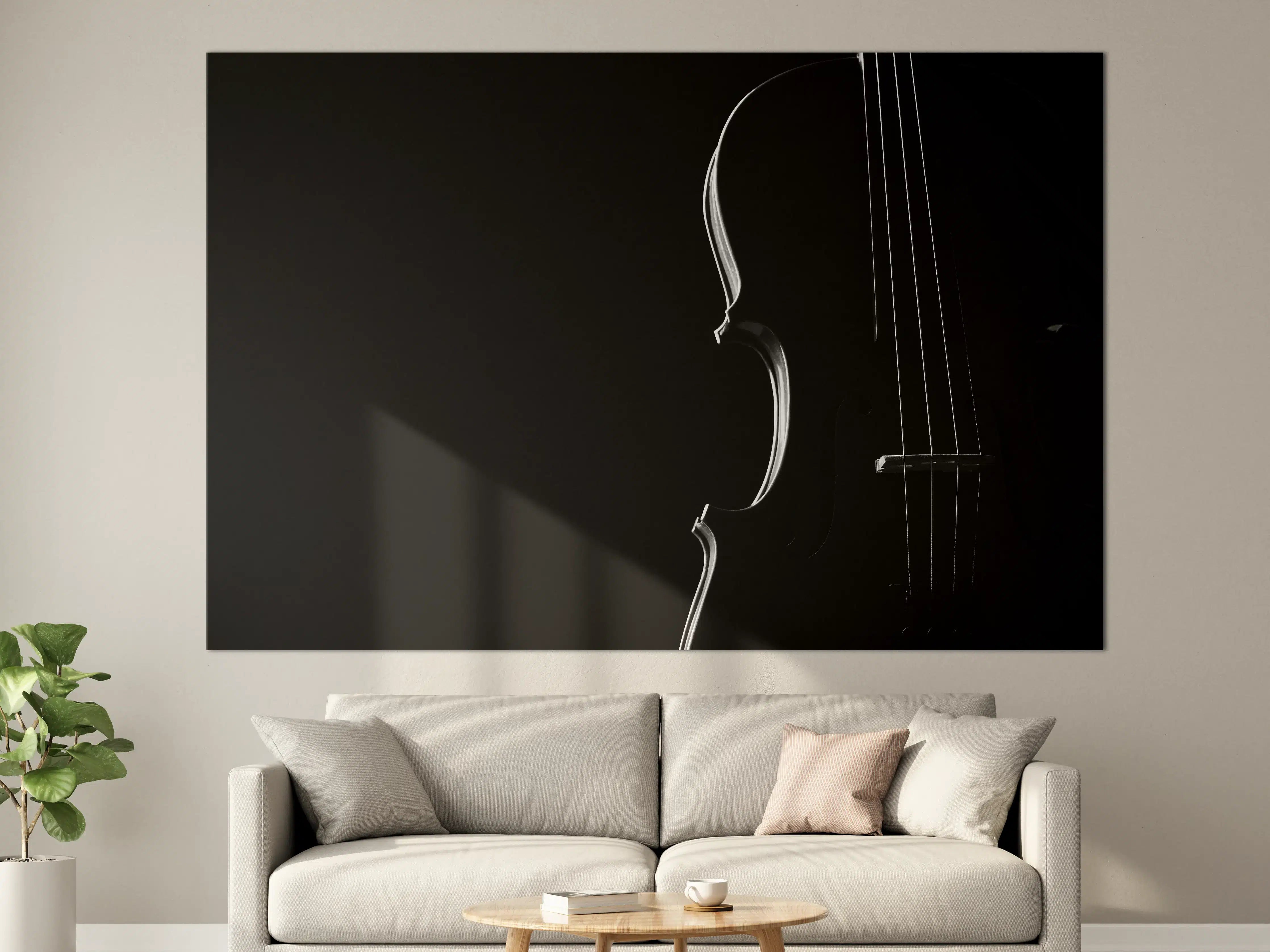 Große Wandbilder - Dunkles Bild einer Violine