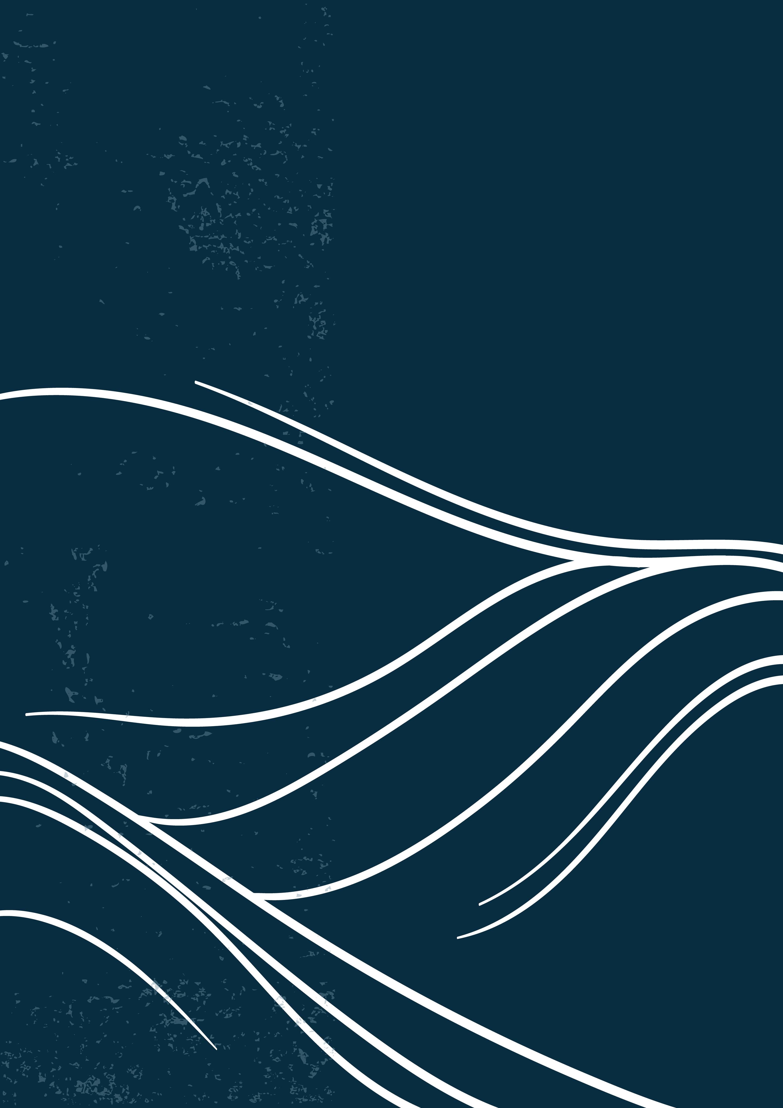 Große Wandbilder-Dunkles Meereswellen-Design mit weißen Linien